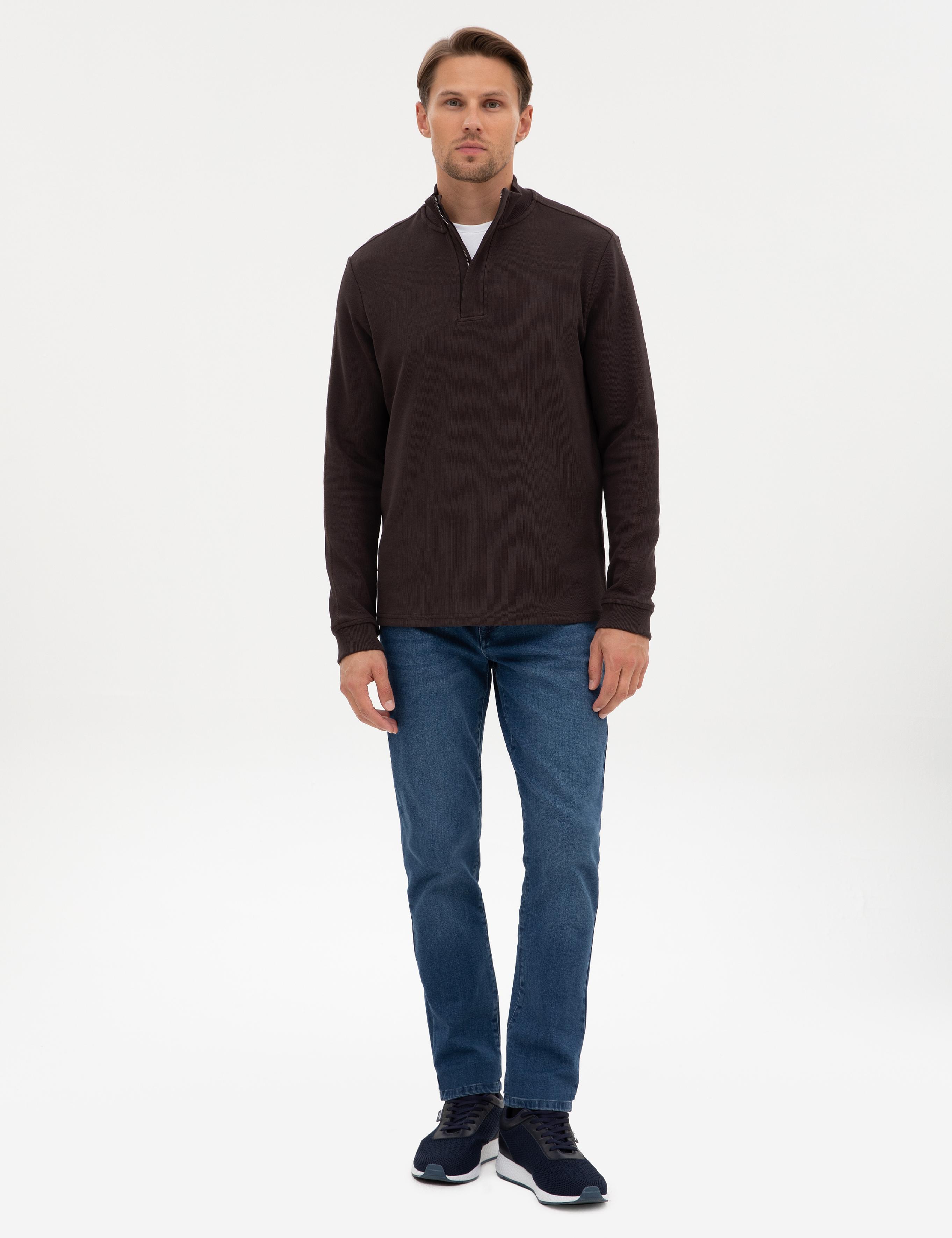 Koyu Kahverengi Regular Fit Sweatshirt