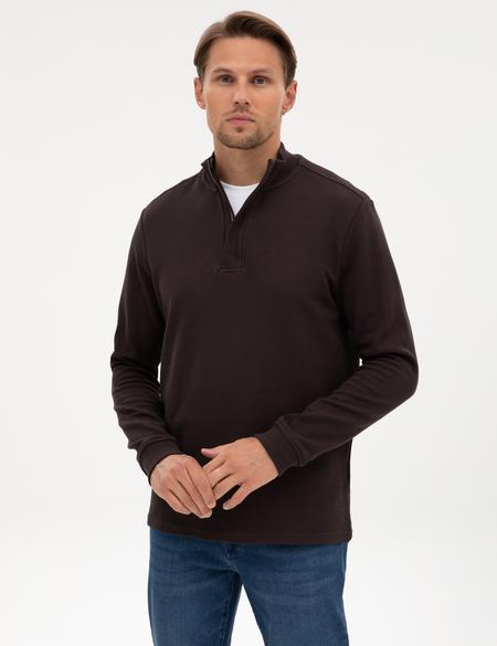 Koyu Kahverengi Regular Fit Sweatshirt - 50309343036