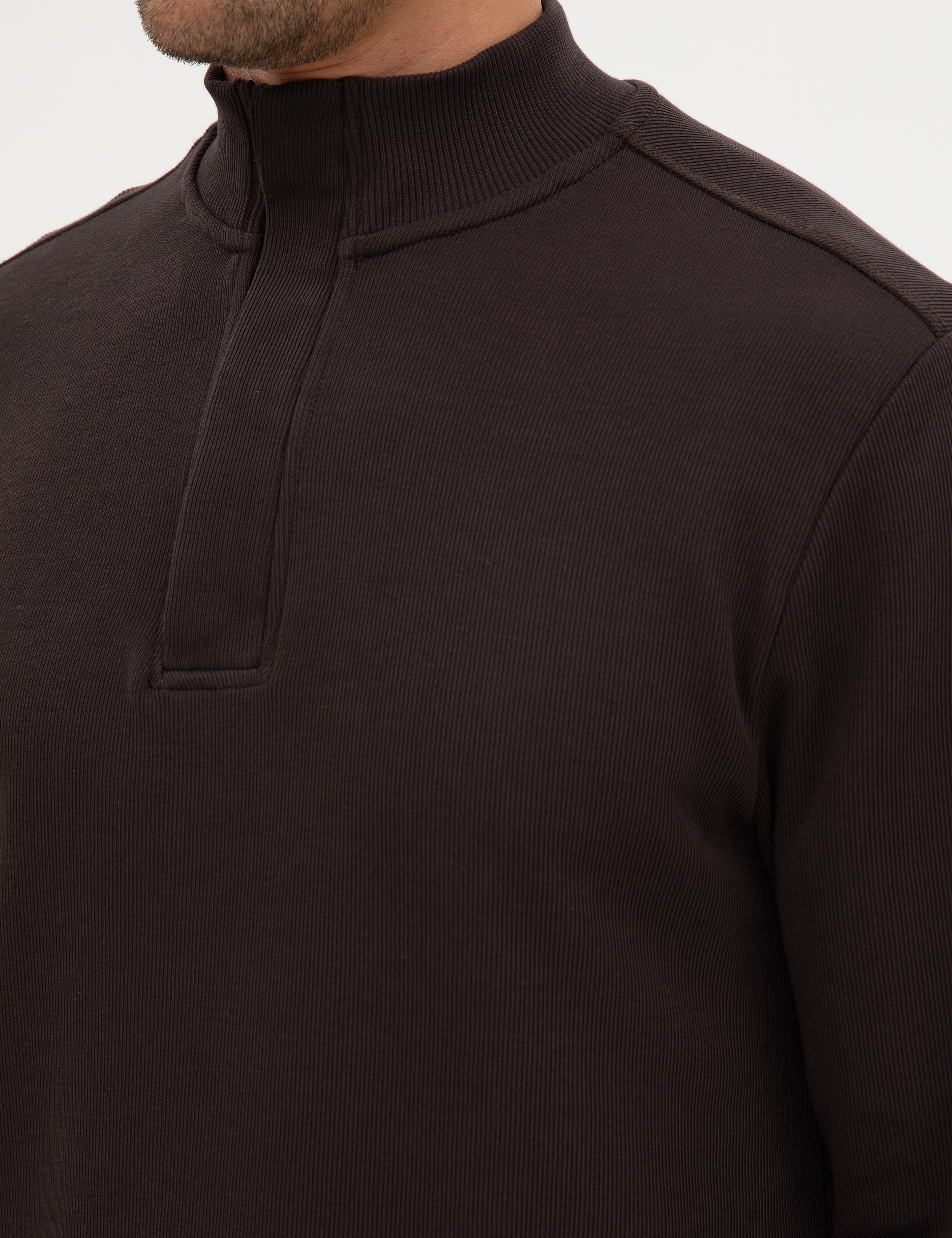 Koyu Kahverengi Regular Fit Sweatshirt - Image 7
