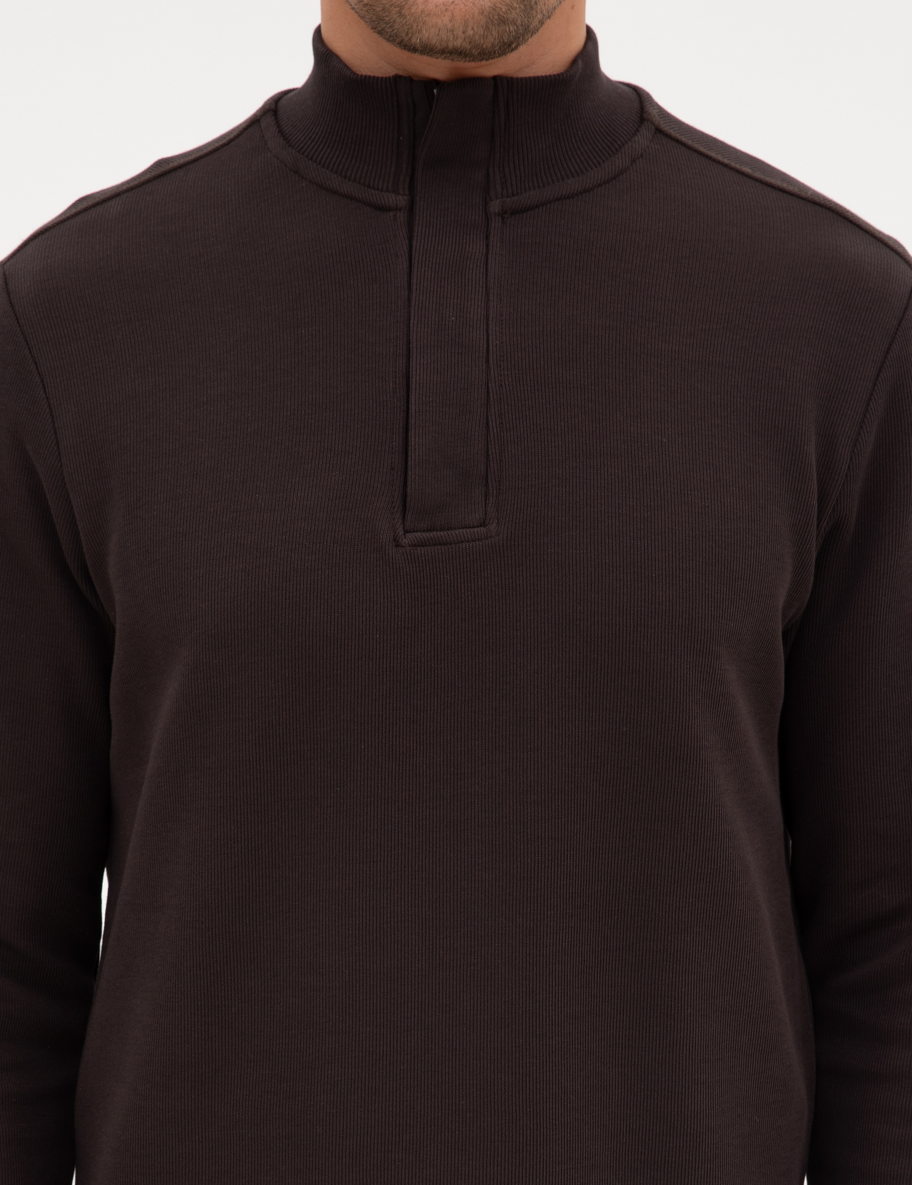 Koyu Kahverengi Regular Fit Sweatshirt - Image 6