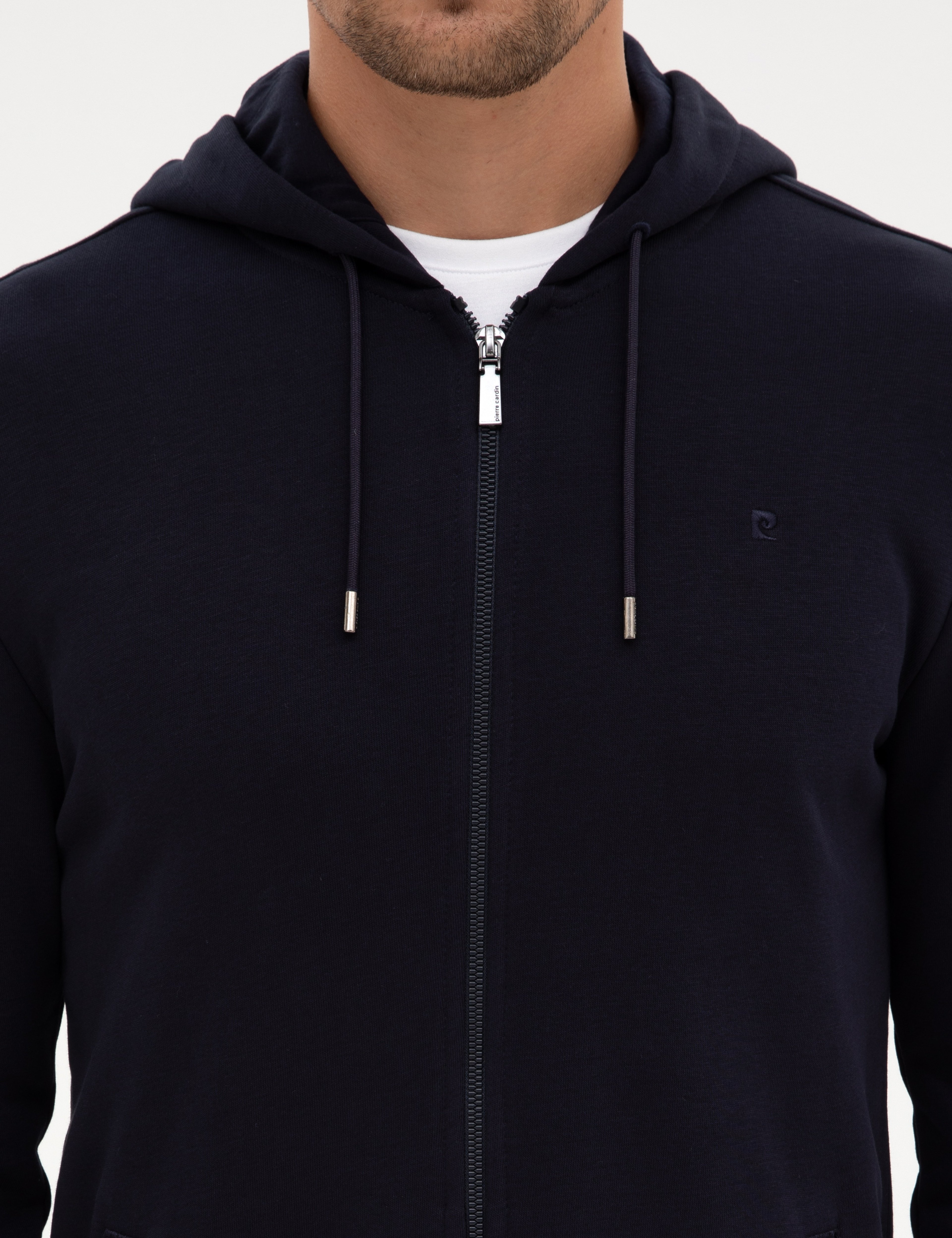Lacivert Regular Fit Örme Hırka - Image 6