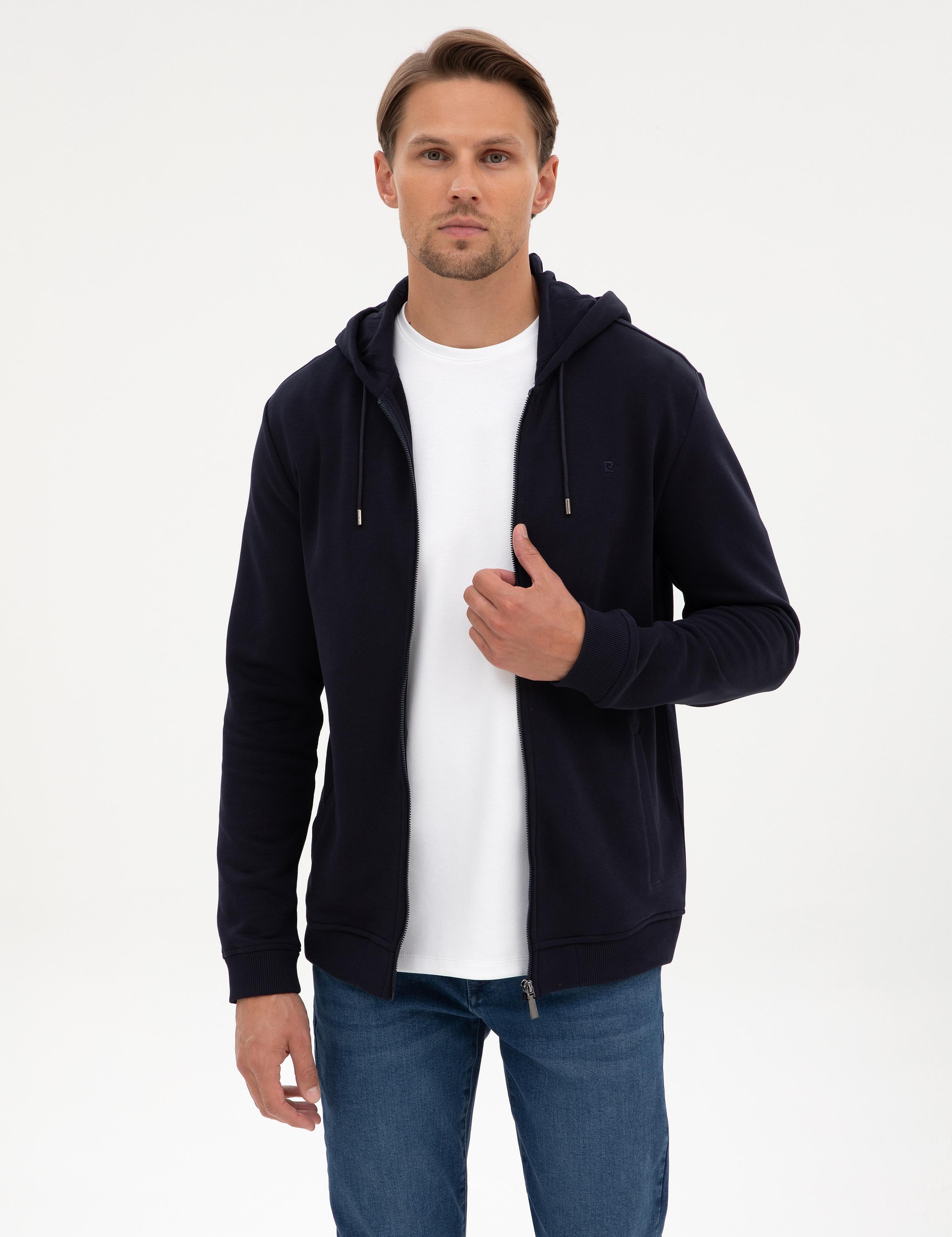 Lacivert Regular Fit Örme Hırka