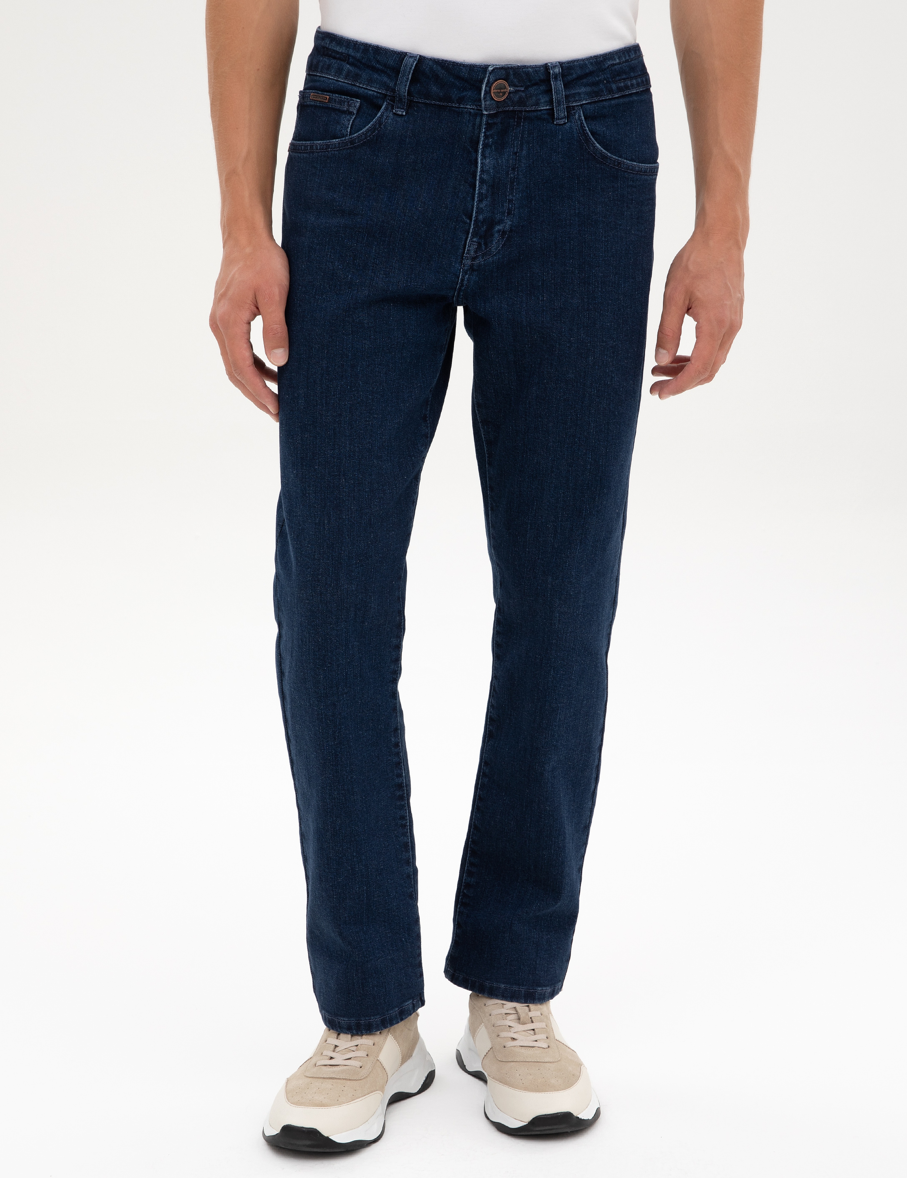 Lacivert Straight Fit Jean Pantolon - Image 2
