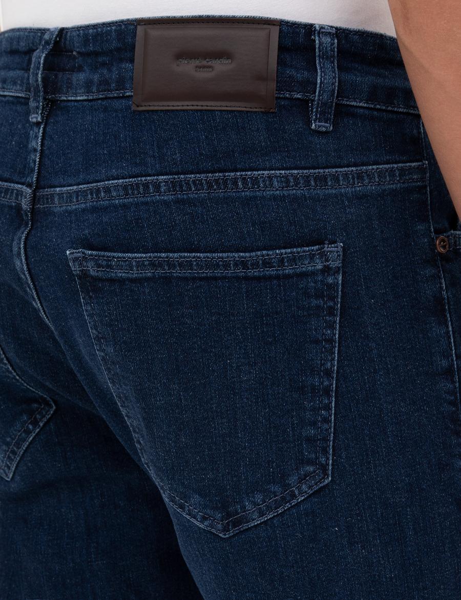 Lacivert Straight Fit Jean Pantolon