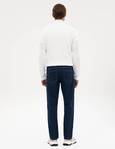 Lacivert Straight Fit Jean Pantolon