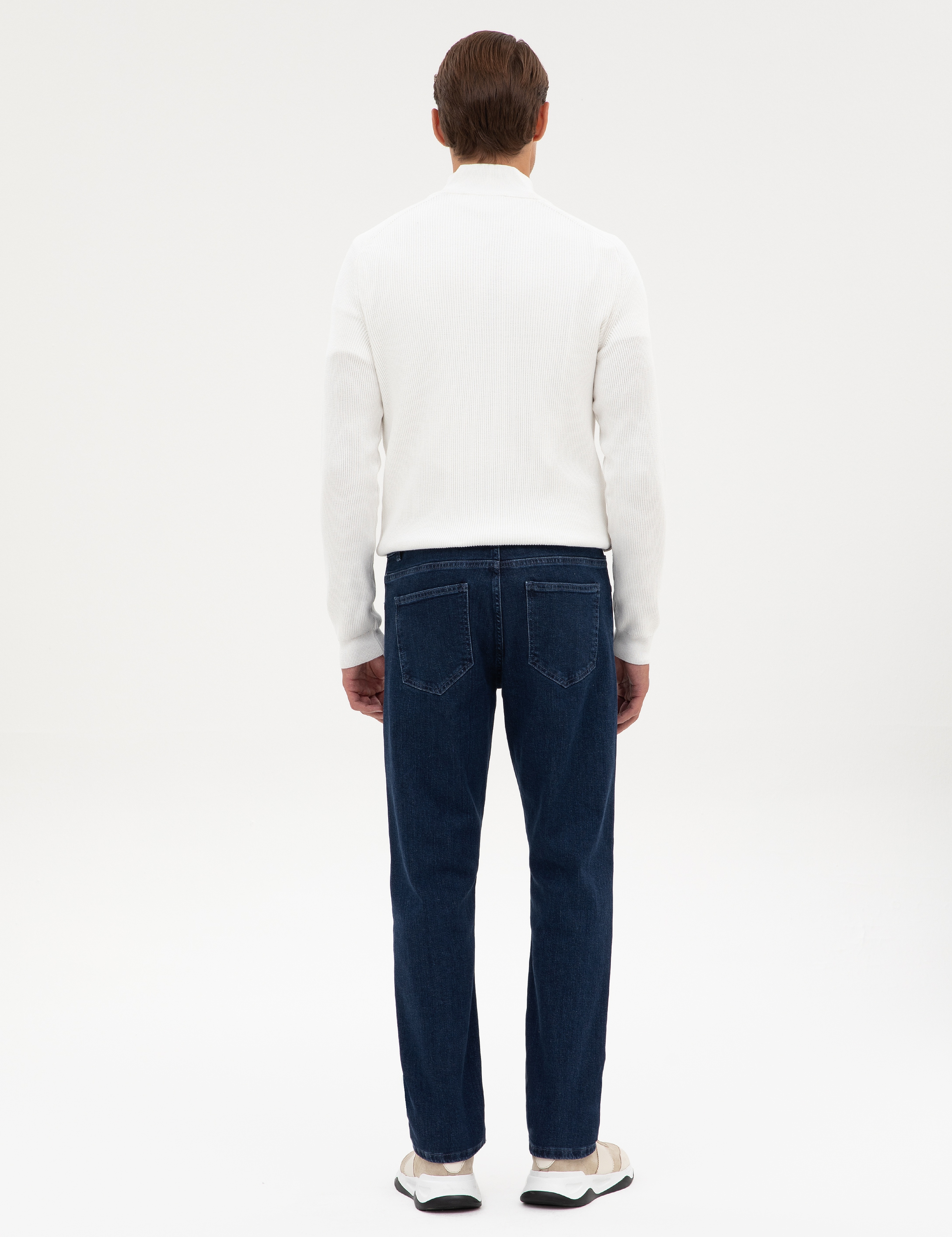 Lacivert Straight Fit Jean Pantolon