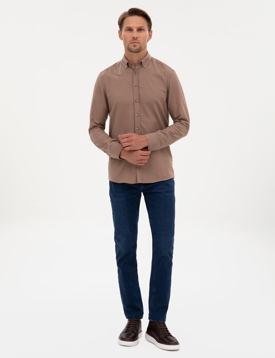 Lacivert Slim Fit Jean Pantolon