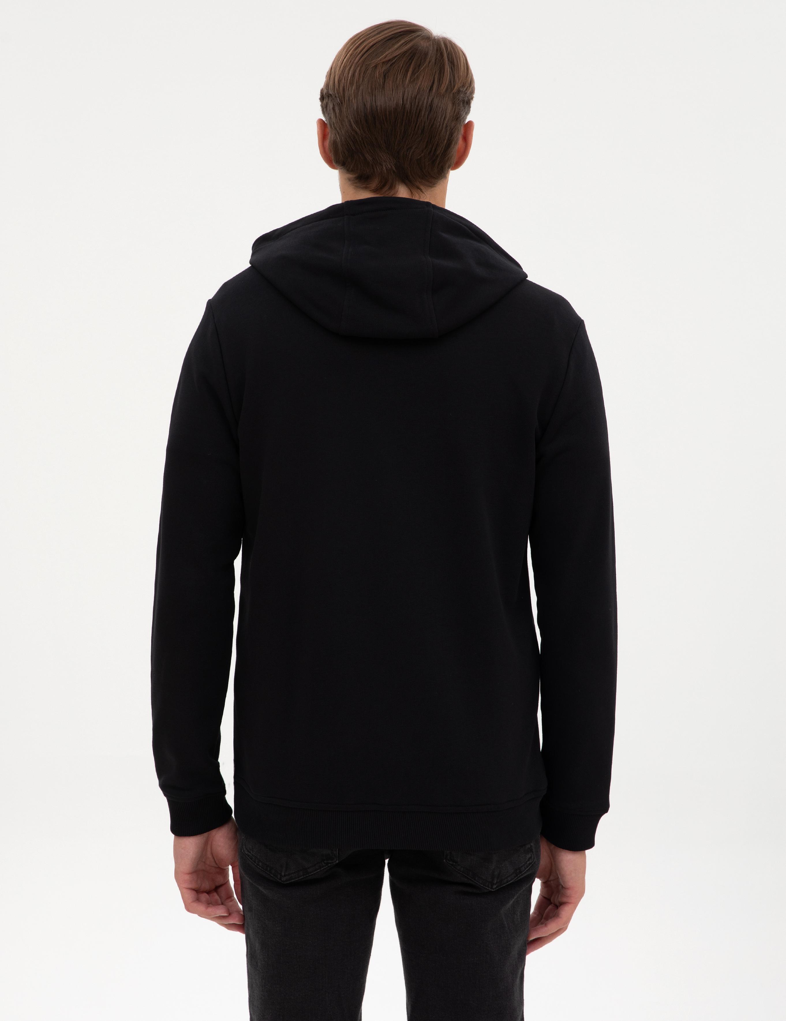 Siyah Regular Fit Örme Hırka