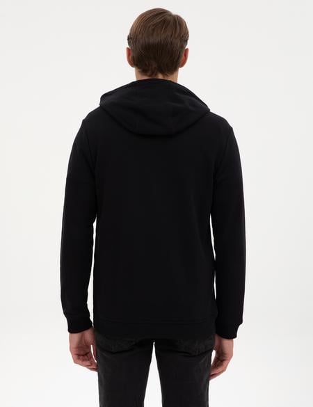 Siyah Regular Fit Örme Hırka - 50317656011