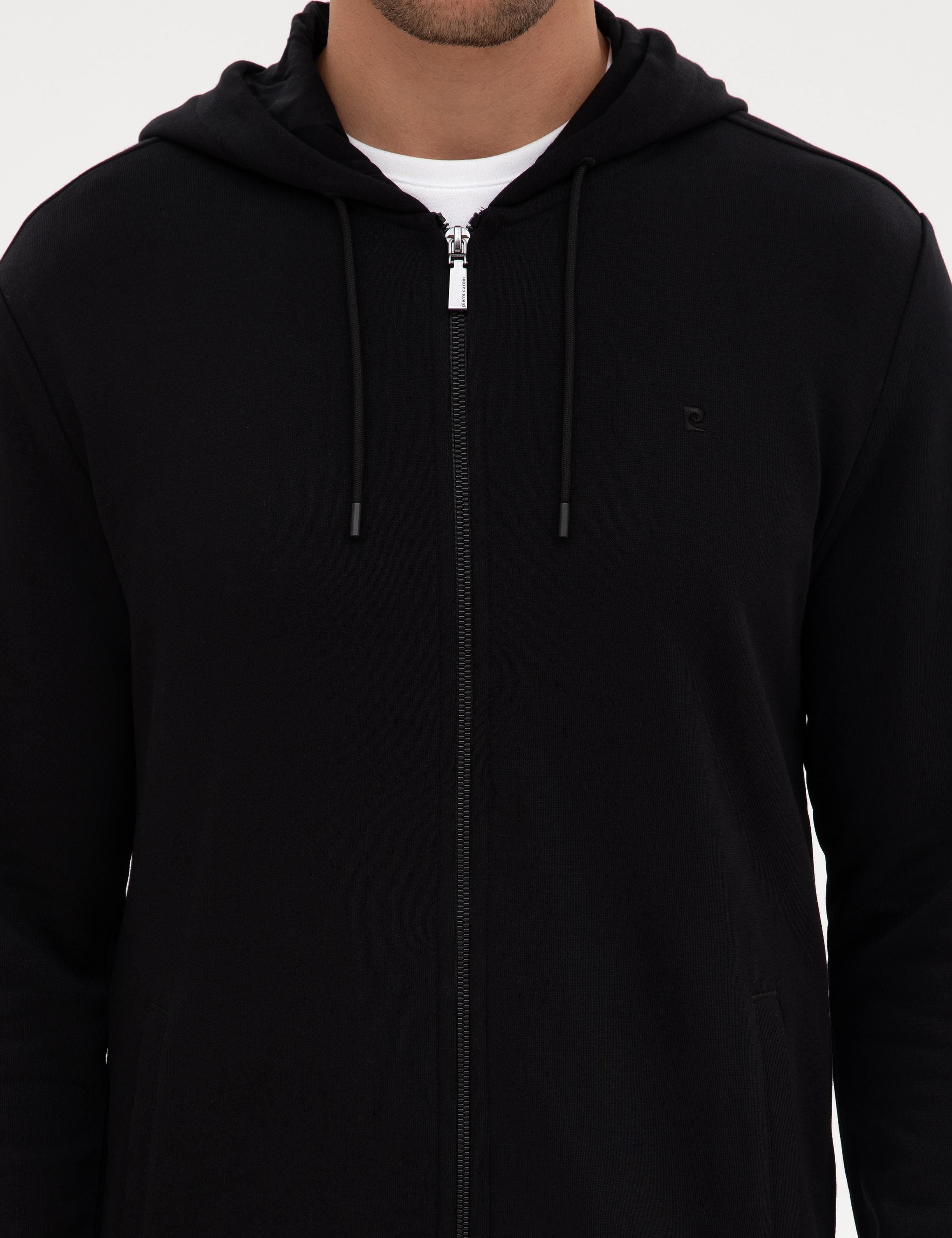 Siyah Regular Fit Örme Hırka