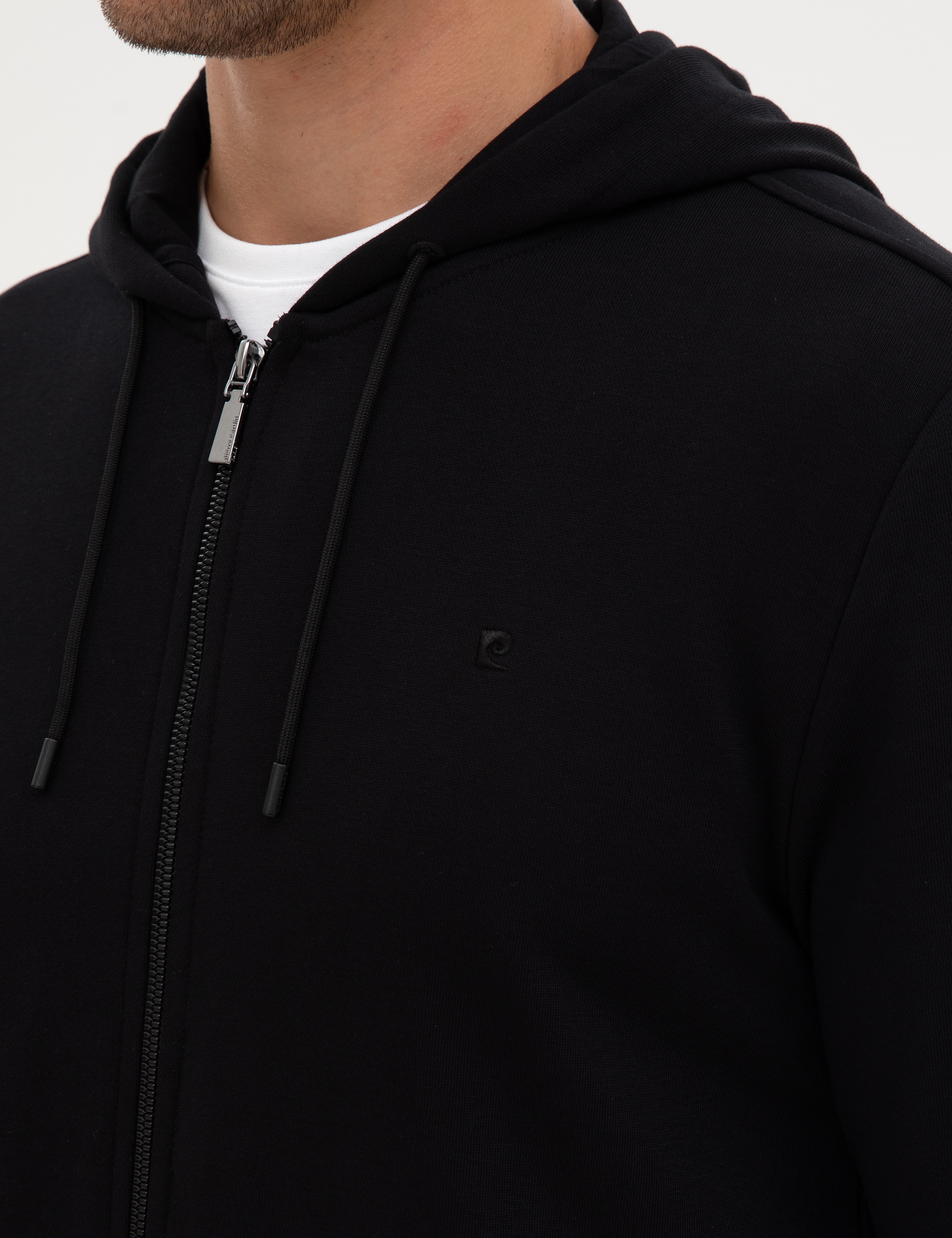 Siyah Regular Fit Örme Hırka - Image 7