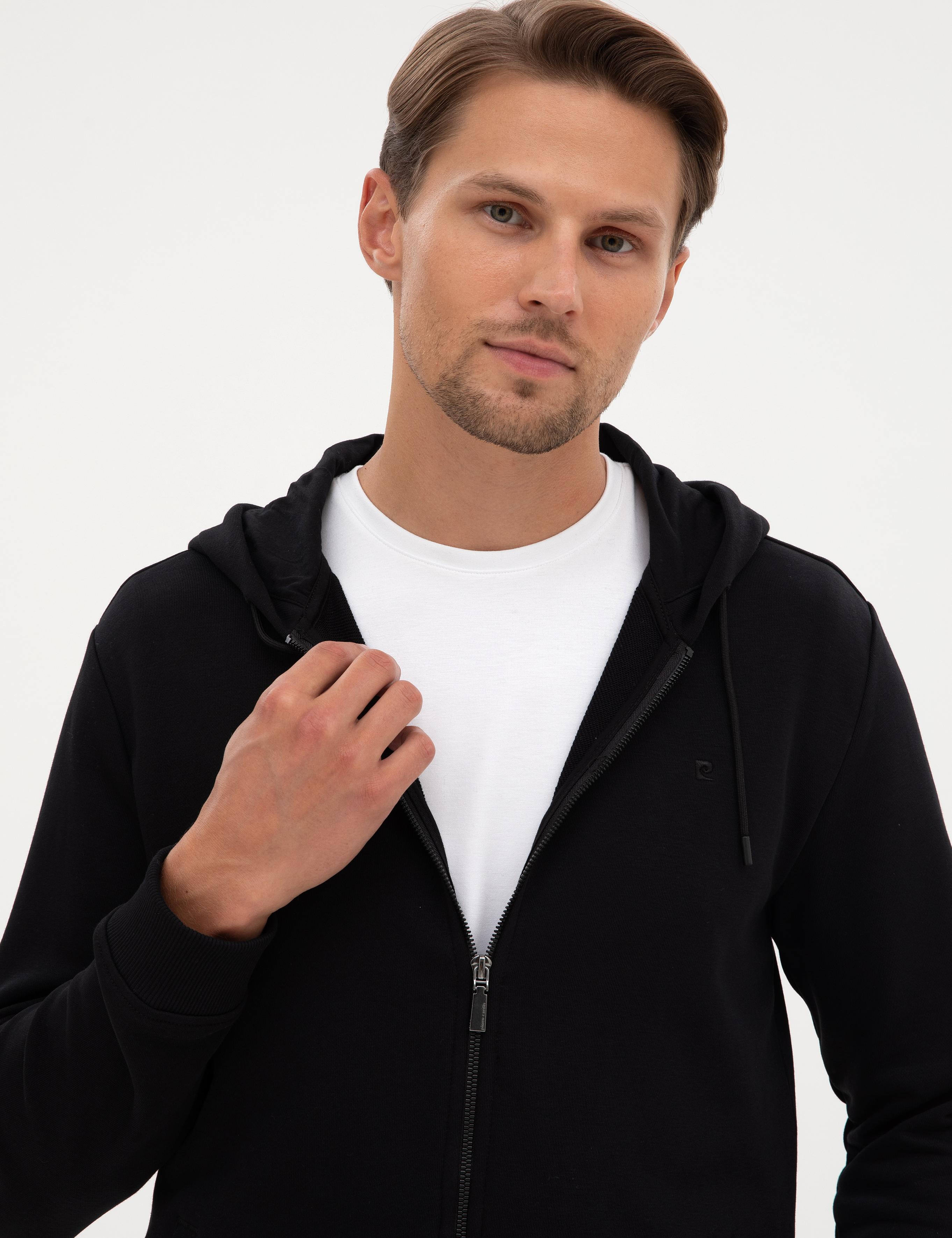 Siyah Regular Fit Örme Hırka