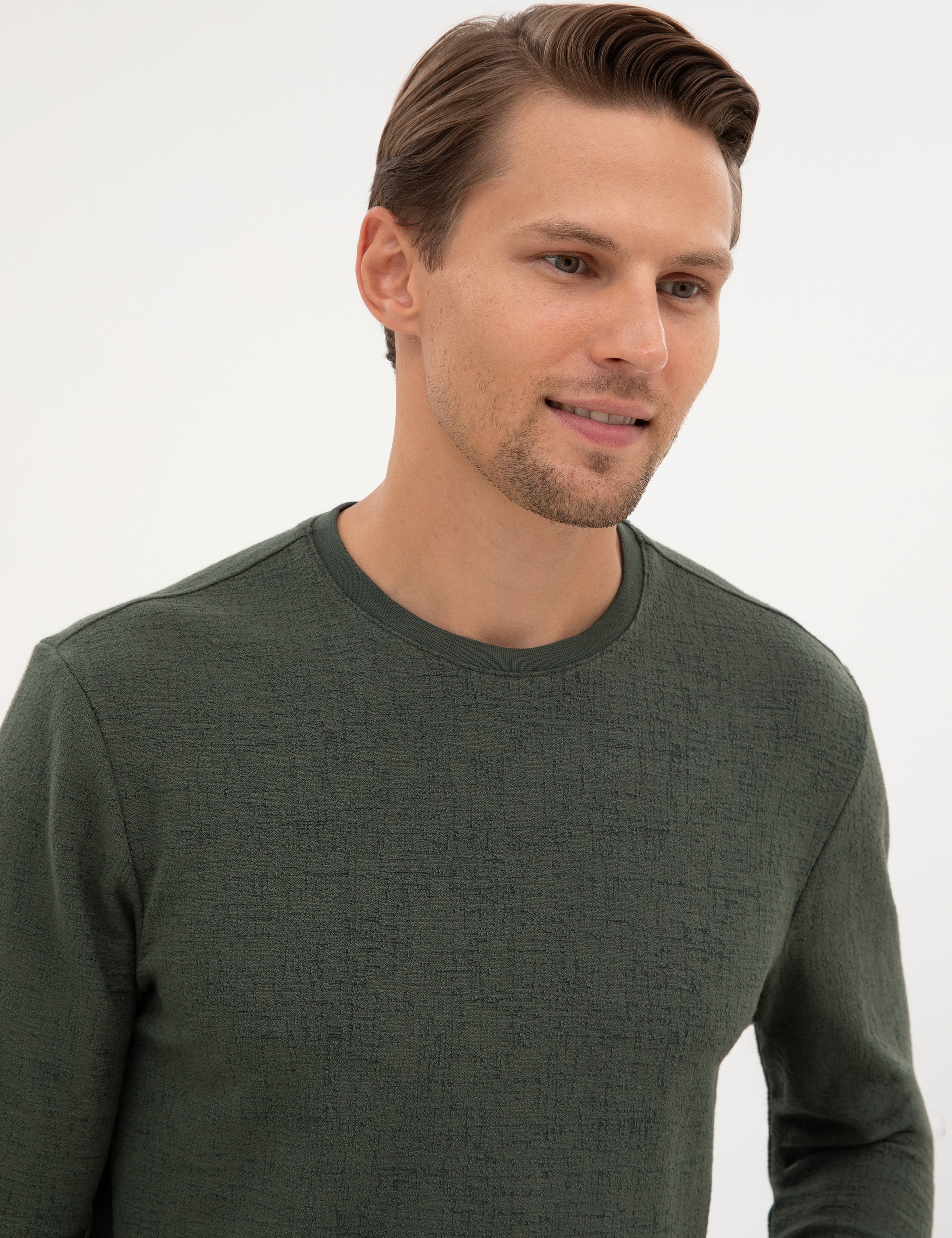Koyu Haki Regular Fit Sweatshirt - Image 2