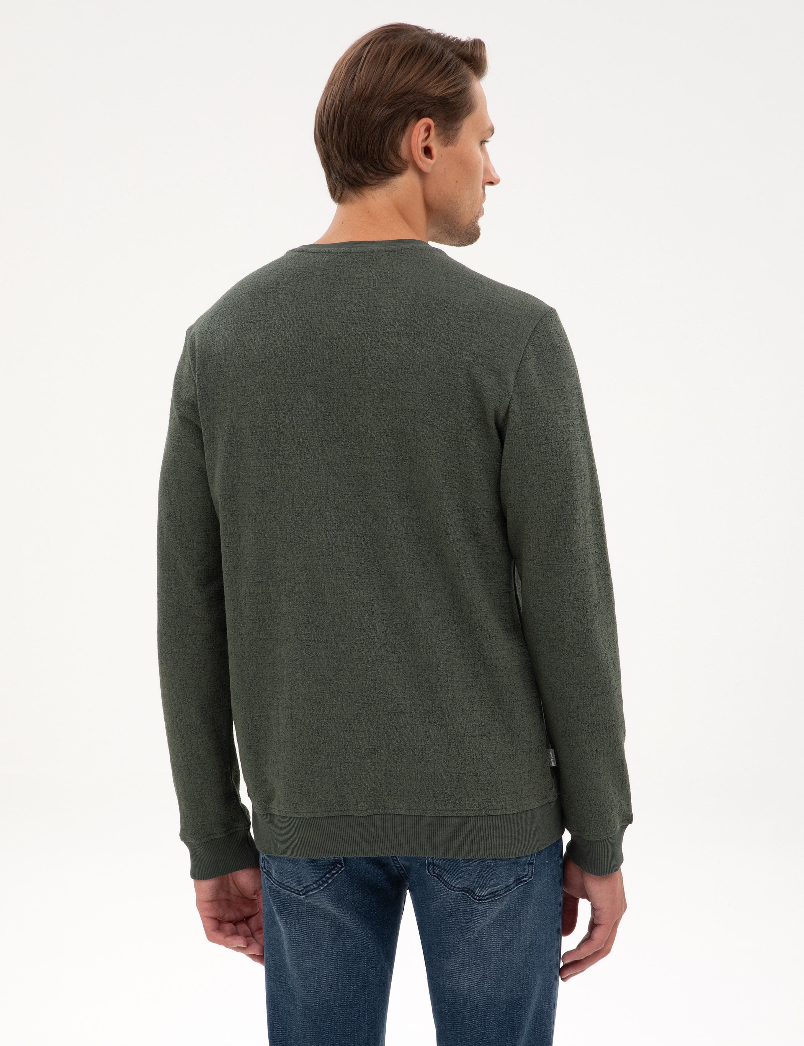 Koyu Haki Regular Fit Sweatshirt