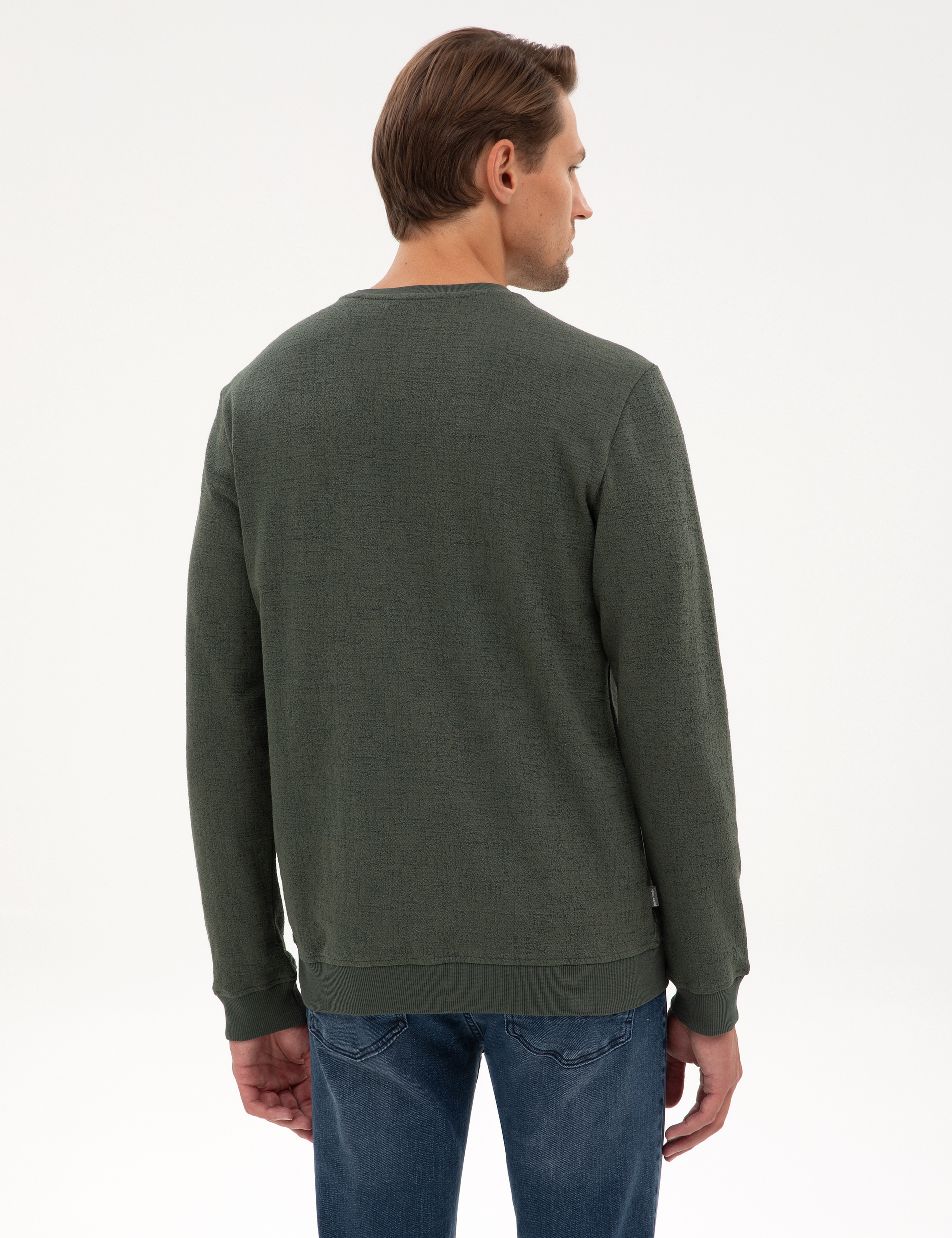 Koyu Haki Regular Fit Sweatshirt