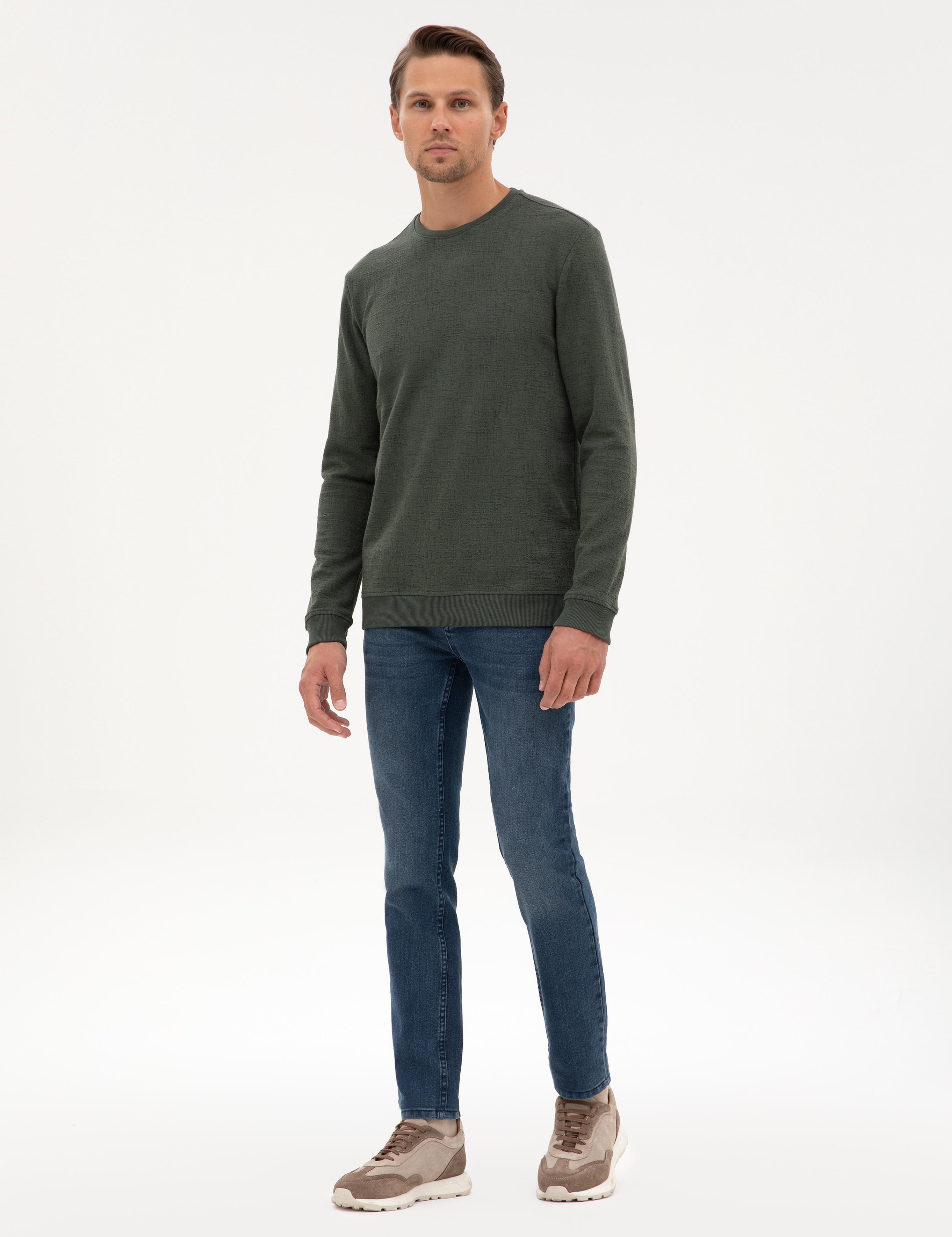Koyu Haki Regular Fit Sweatshirt