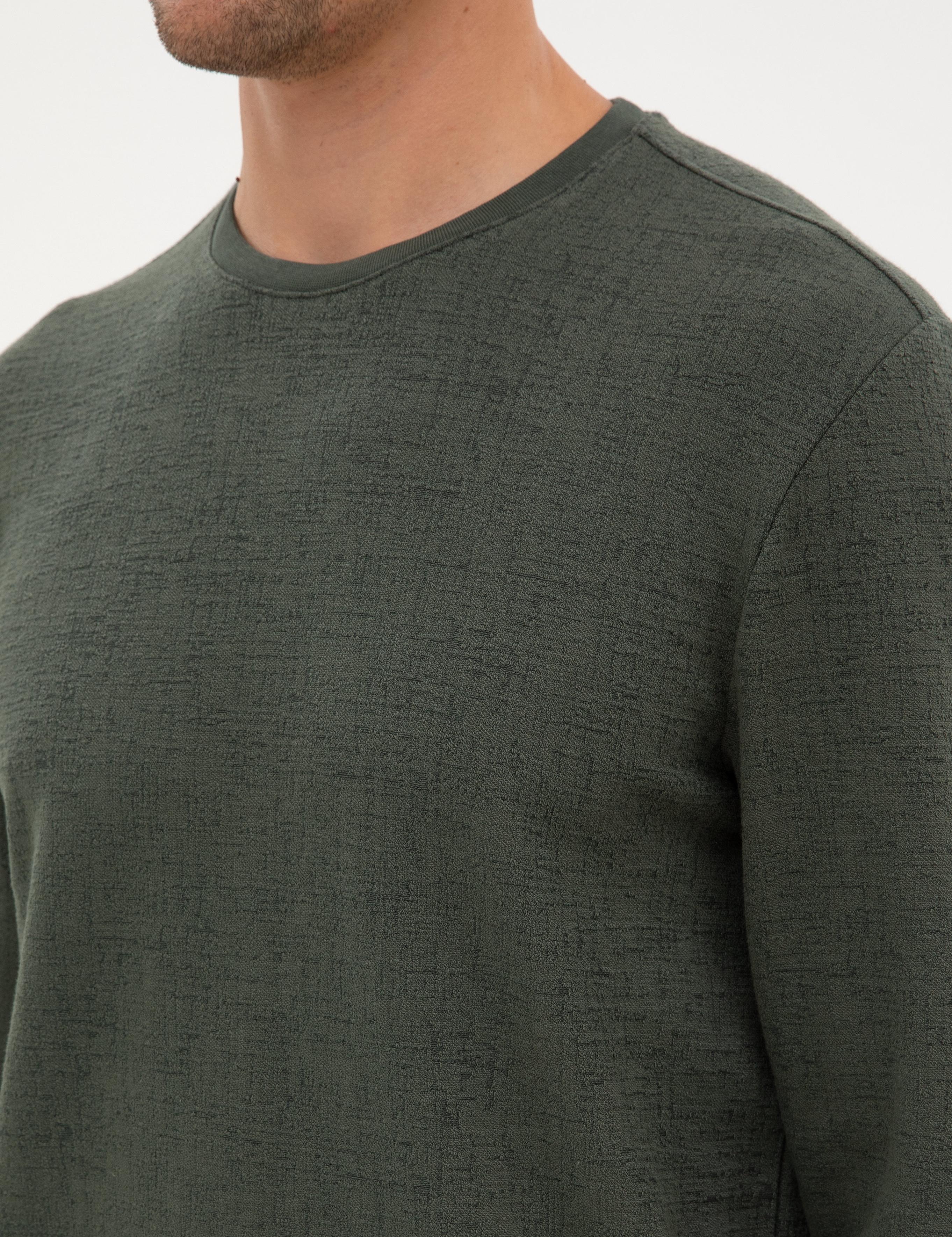 Koyu Haki Regular Fit Sweatshirt