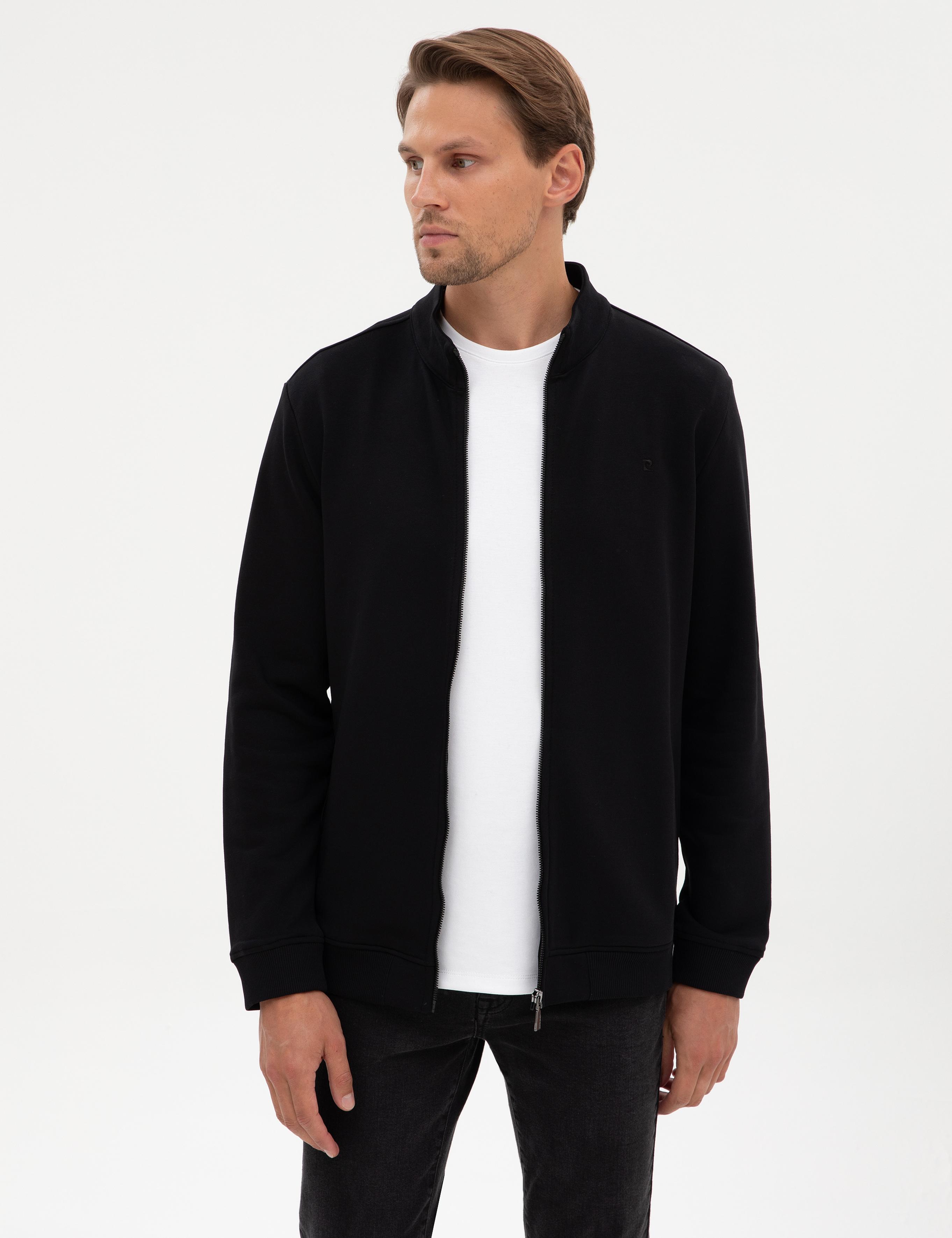 Siyah Regular Fit Örme Hırka