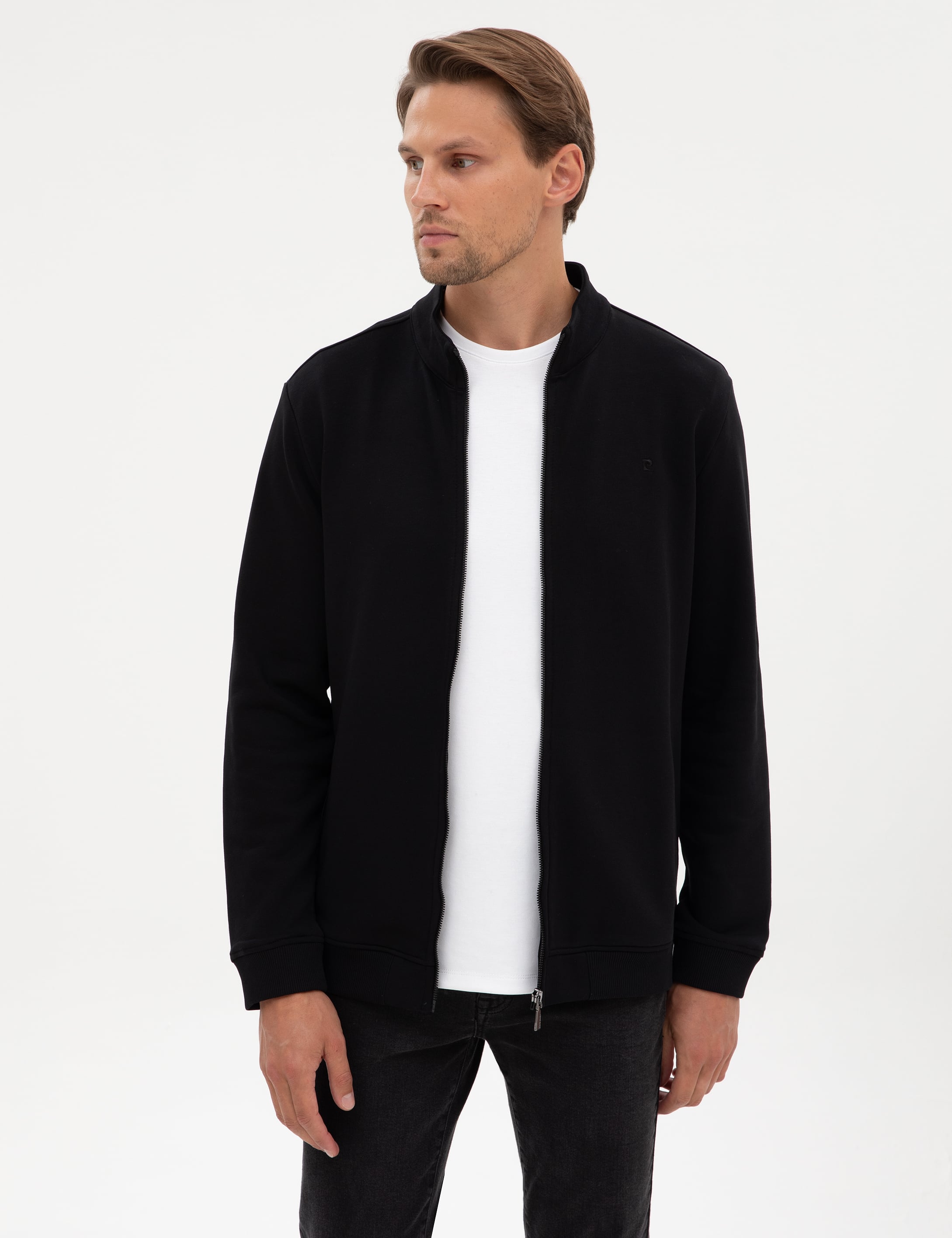 Siyah Regular Fit Örme Hırka
