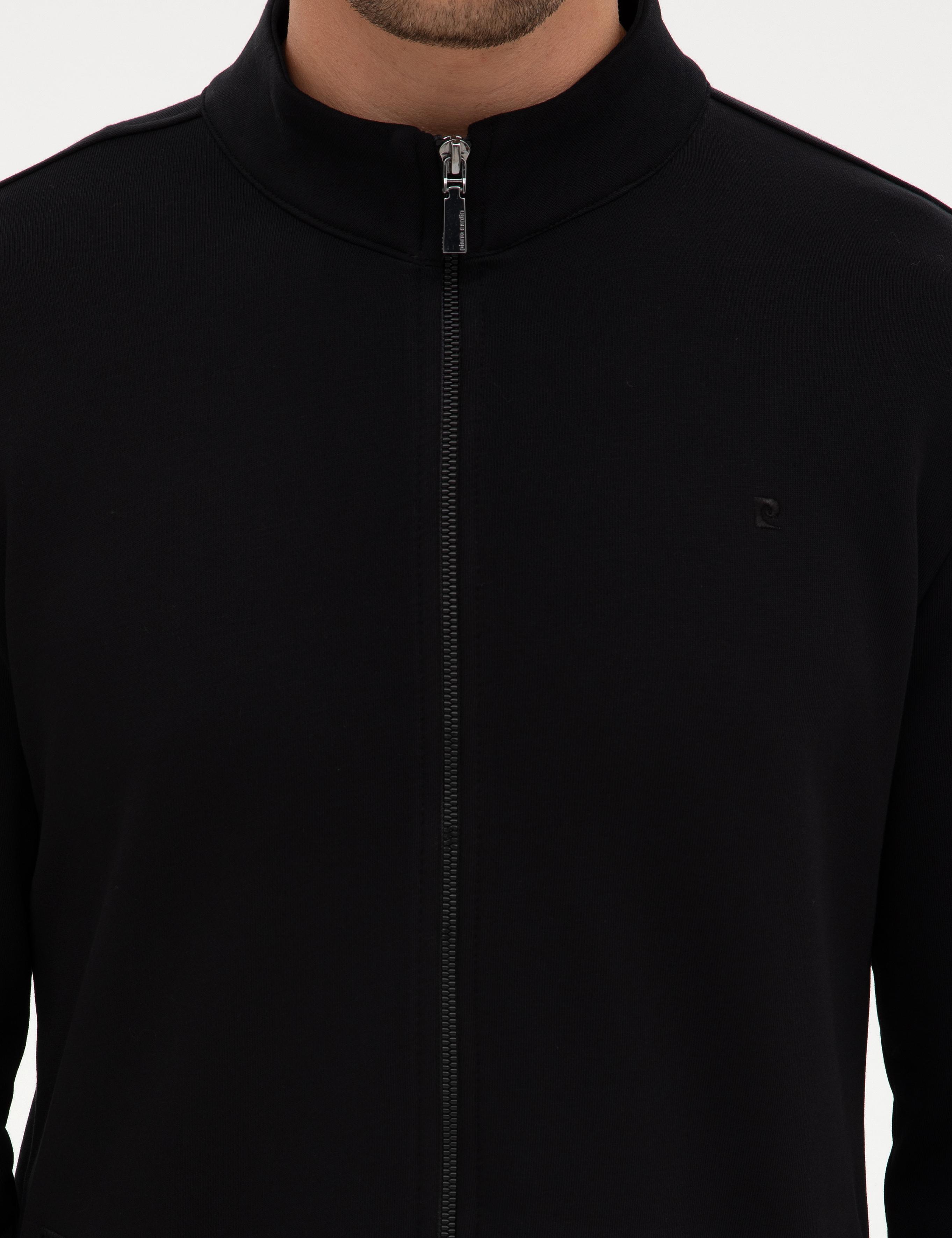 Siyah Regular Fit Örme Hırka