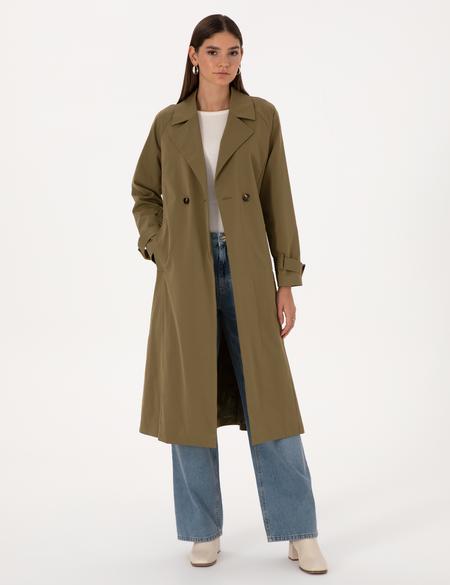 Haki Kemerli Trençkot - 50314043030
