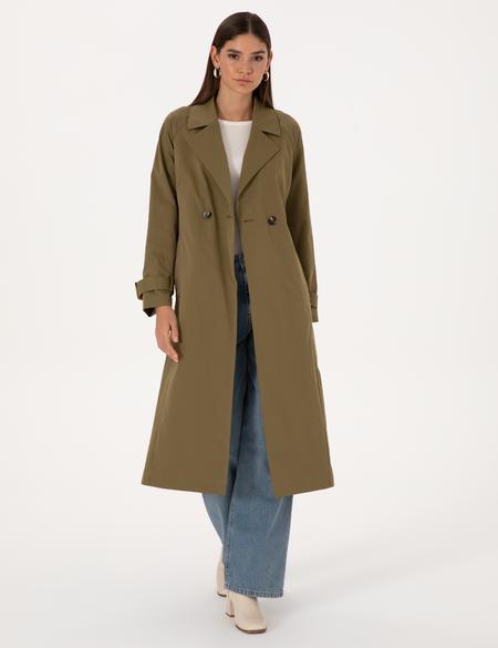 Haki Kemerli Trençkot - 50314043030
