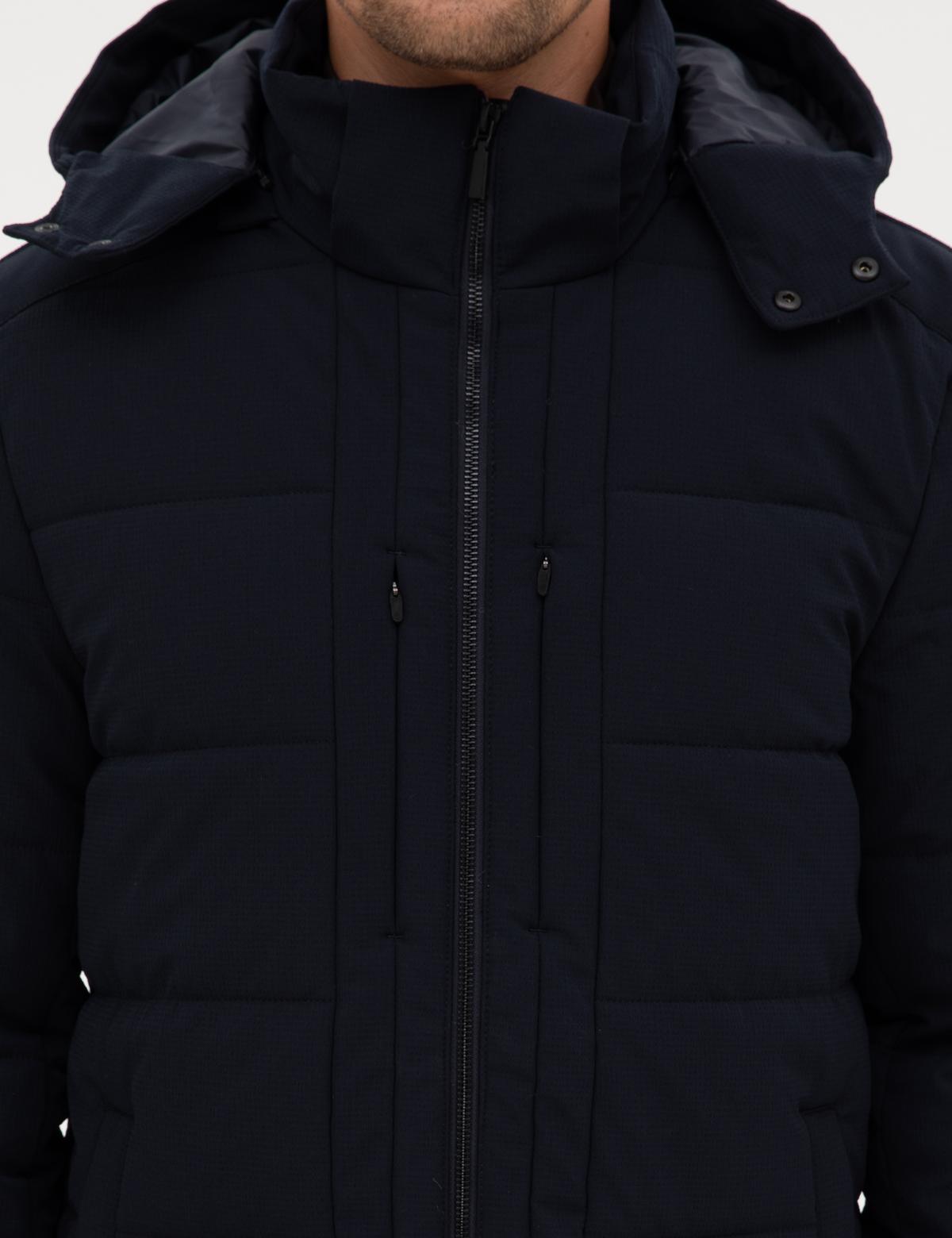 Lacivert Kapüşonlu Mont - 50313544024