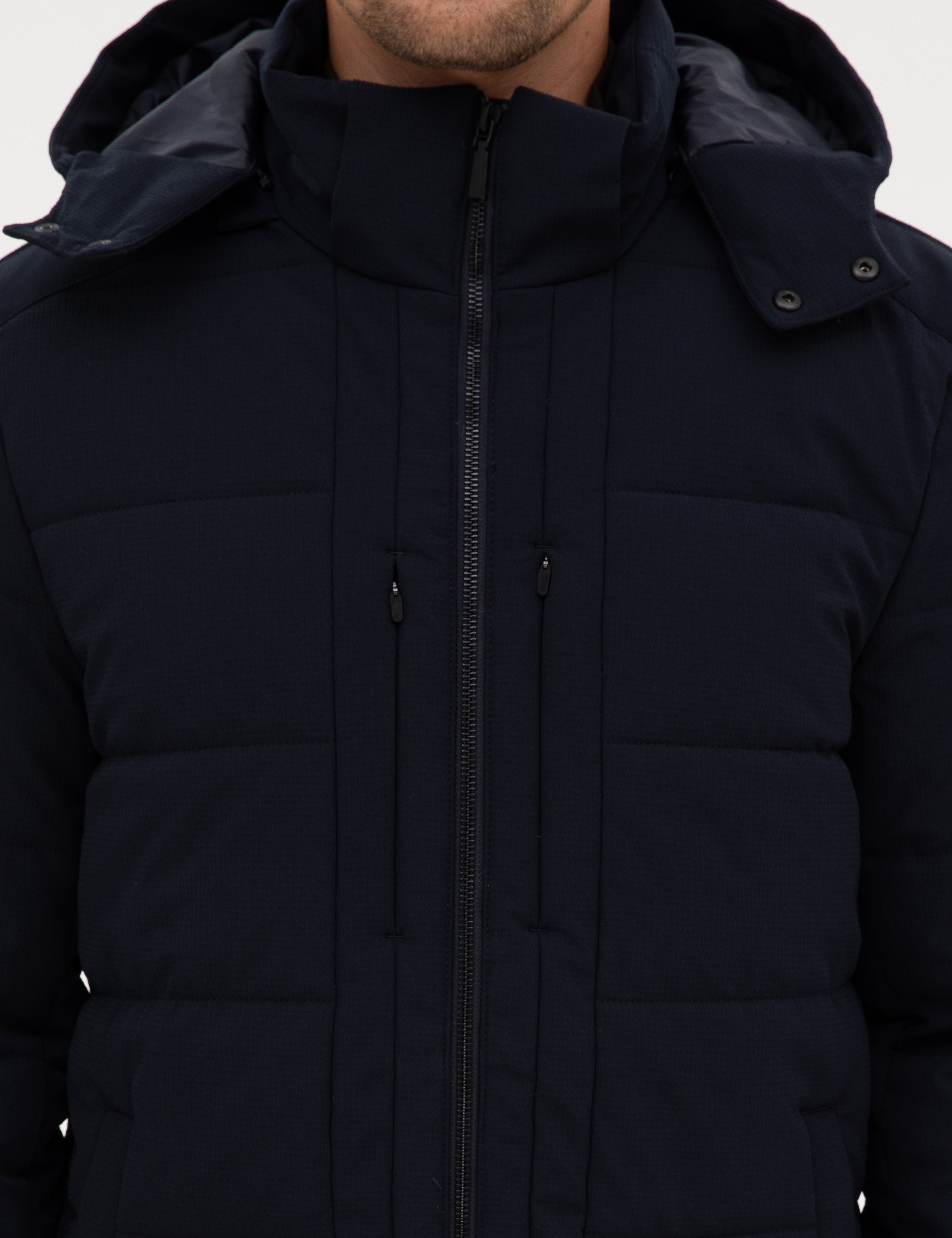 Lacivert Kapüşonlu Mont - Image 7