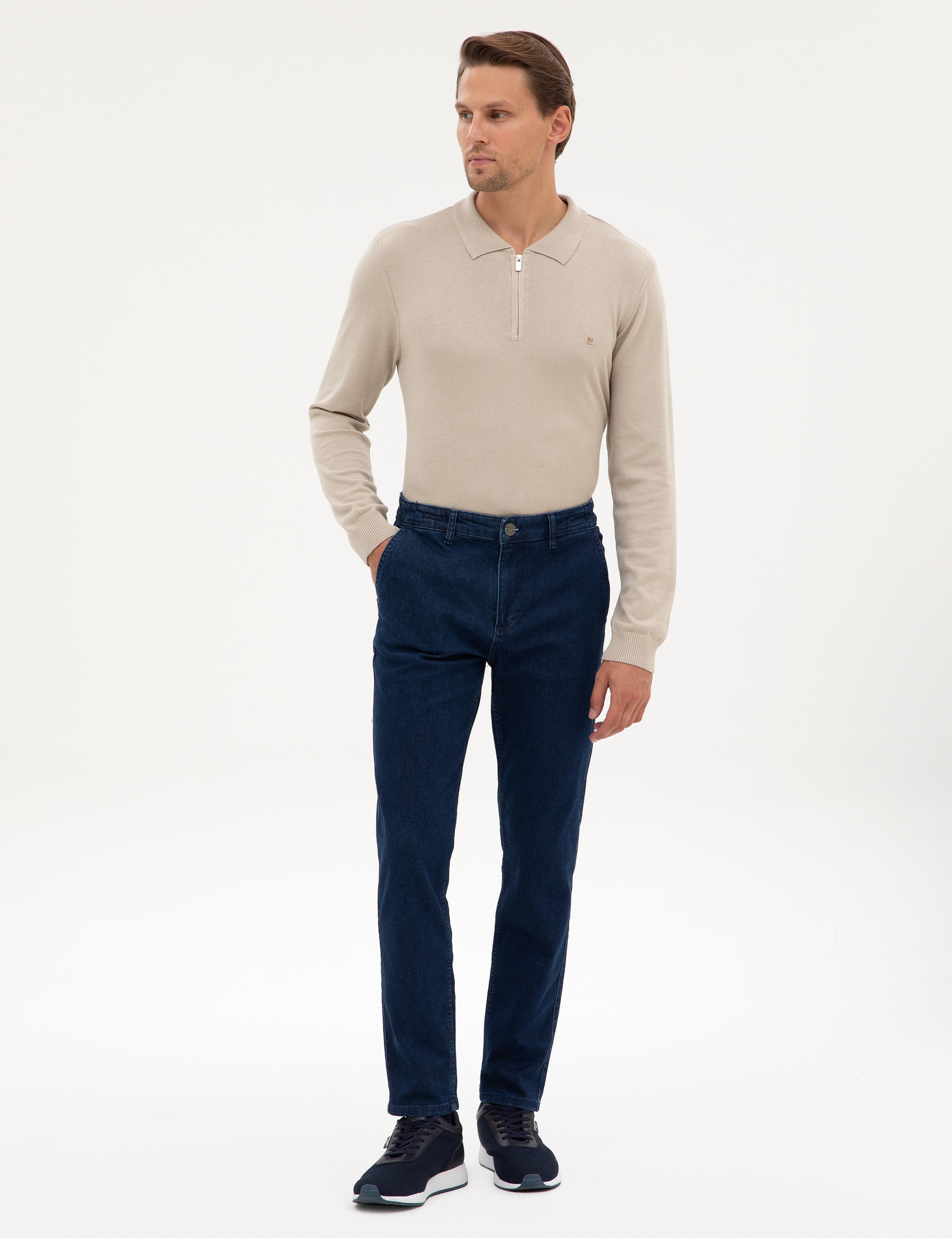 Mavi Carrot Fit Beli Lastikli Jean Pantolon