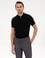 Siyah Slim Fit Polo Yaka Fermuarlı Triko Kazak