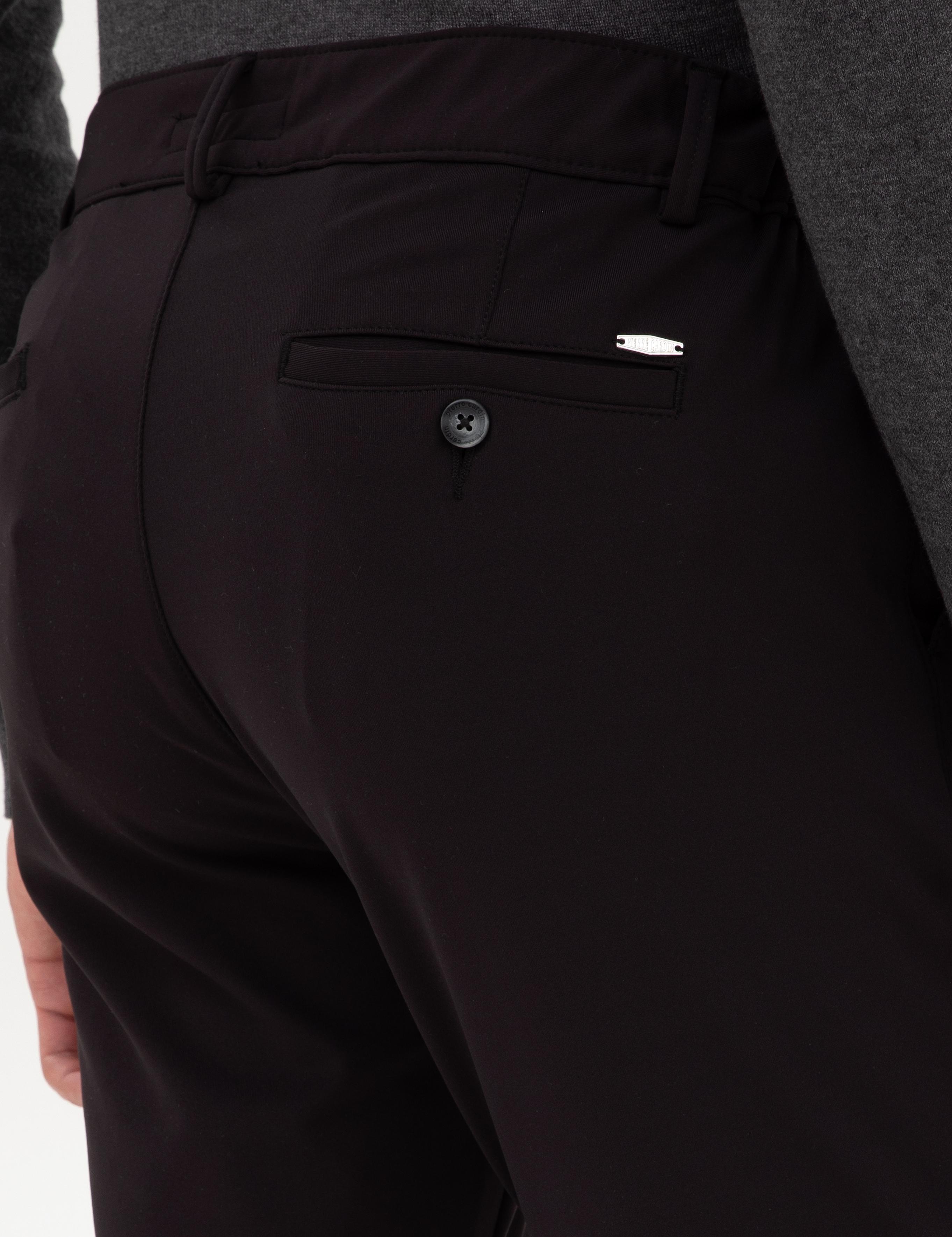 Siyah Slim Fit Beli Lastikli Kordonlu Jogger Kanvas Pantolon