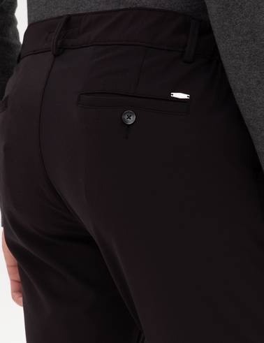 Siyah Slim Fit Beli Lastikli Kordonlu Jogger Kanvas Pantolon
