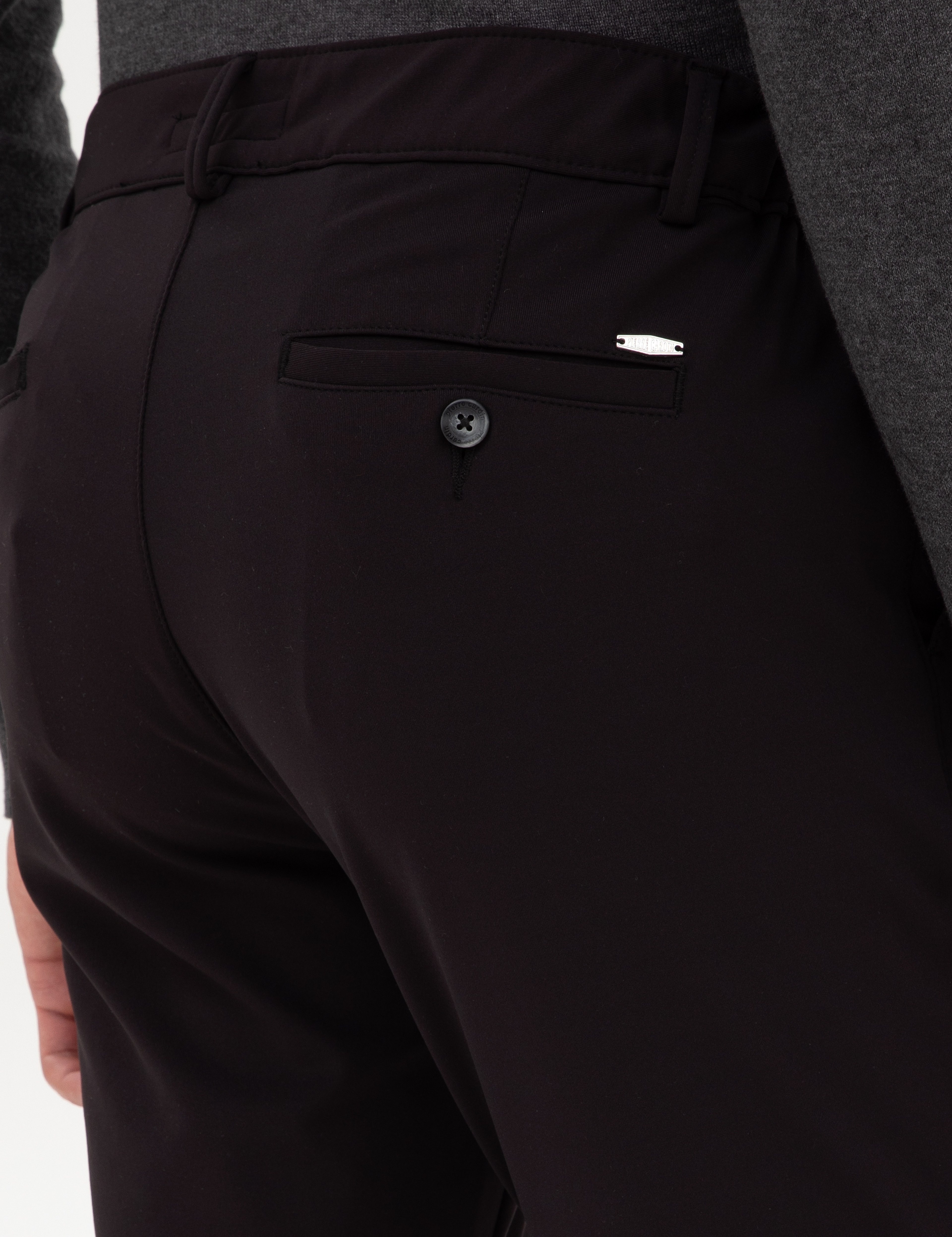 Siyah Slim Fit Beli Lastikli Kordonlu Jogger Kanvas Pantolon - Image 6