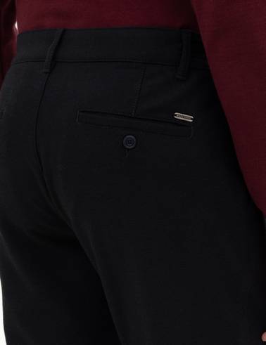 Lacivert Slim Fit Kanvas Pantolon