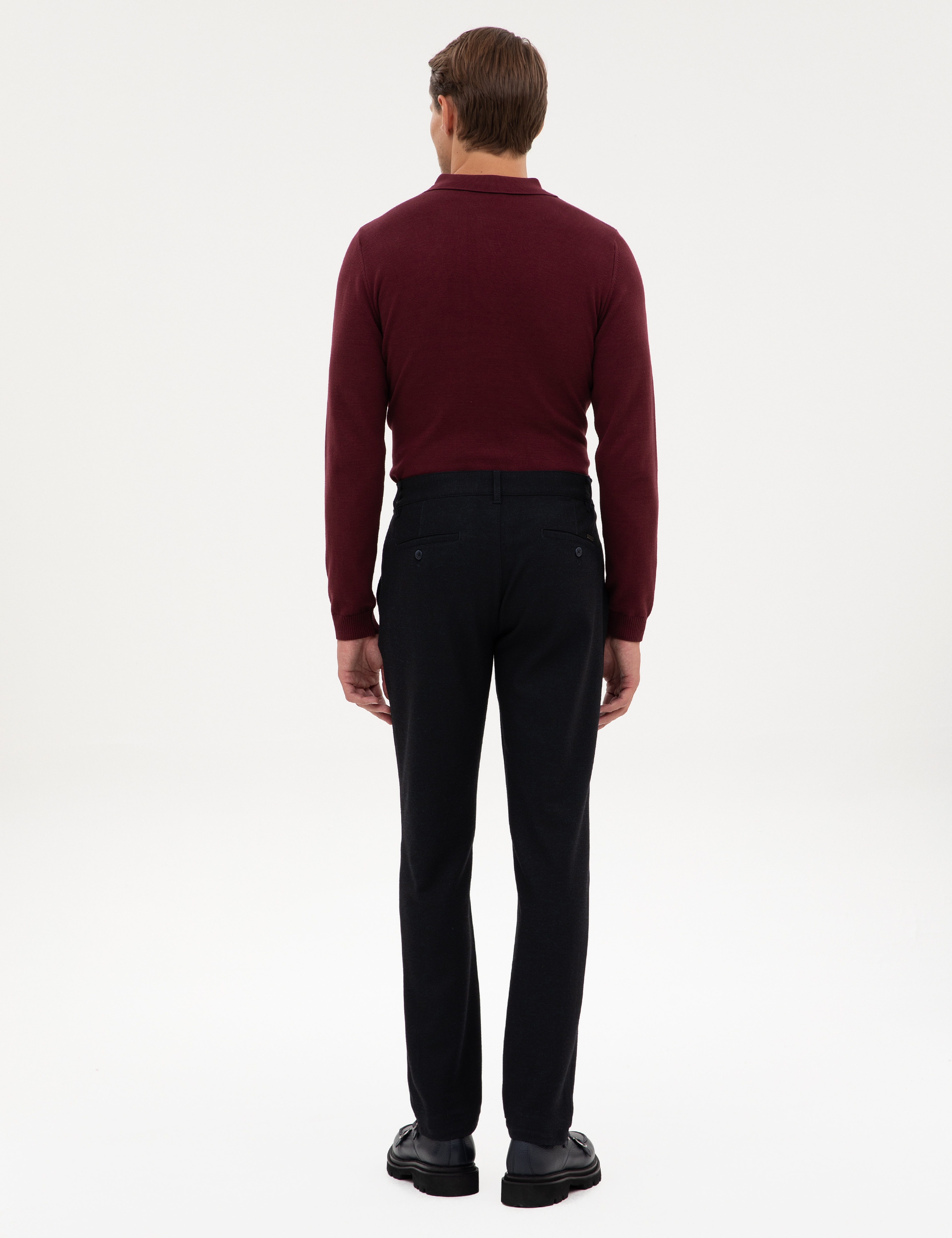 Lacivert Slim Fit Kanvas Pantolon - Image 4