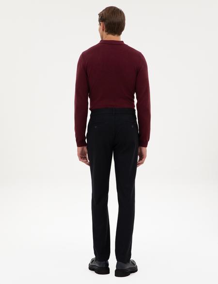 Lacivert Slim Fit Kanvas Pantolon - 50310903023