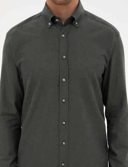 Koyu Haki Regular Fit Uzun Kollu Gömlek - 50311380074