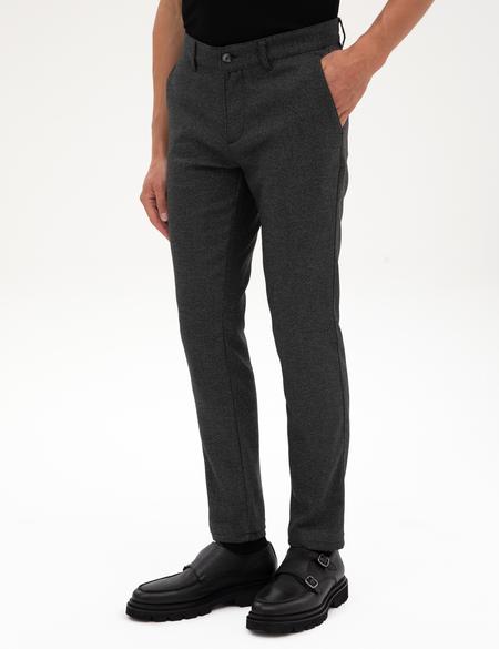 Siyah Slim Fit Kanvas Pantolon - 50317275173