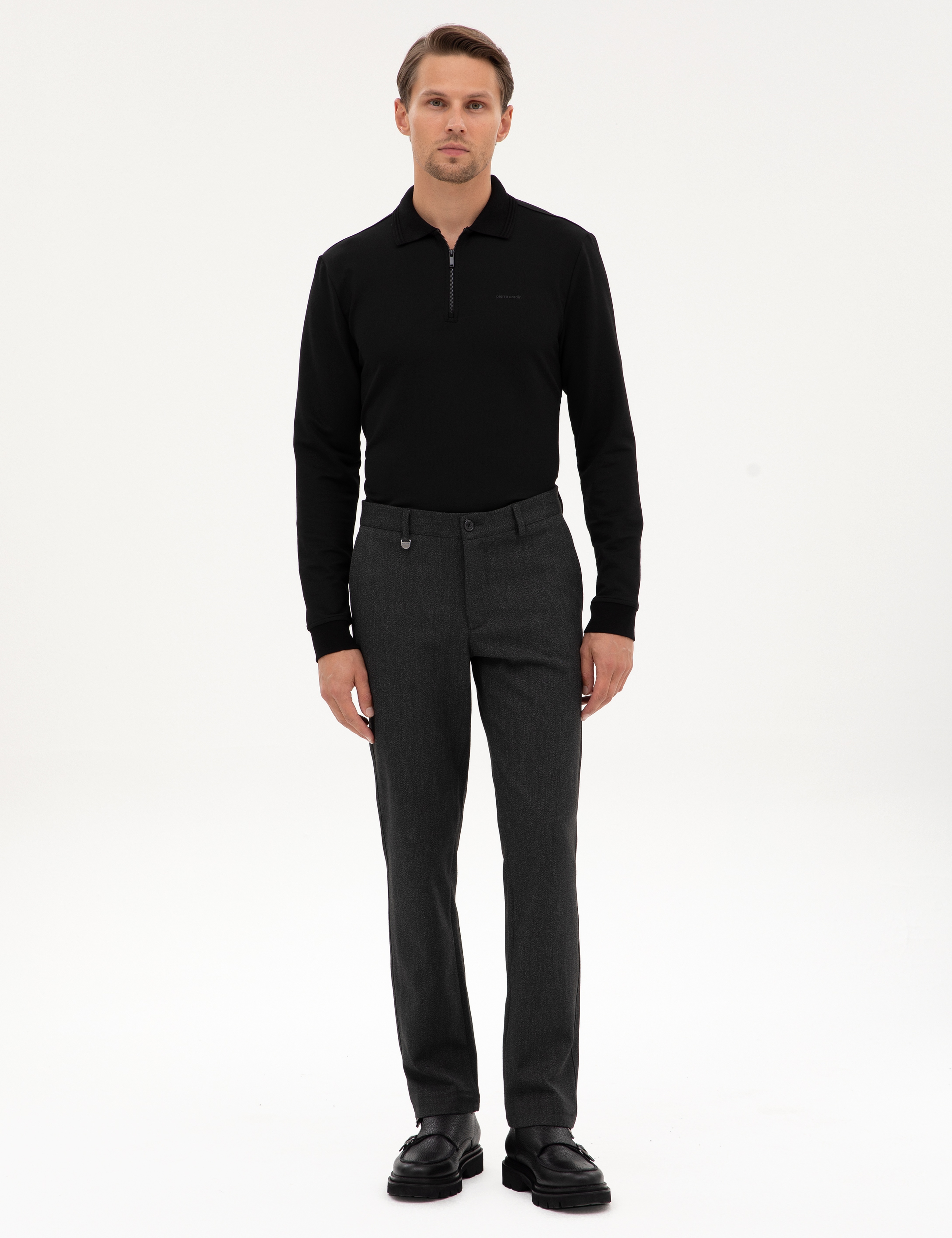Antrasit Slim Fit Kumaş Pantolon - Image 1
