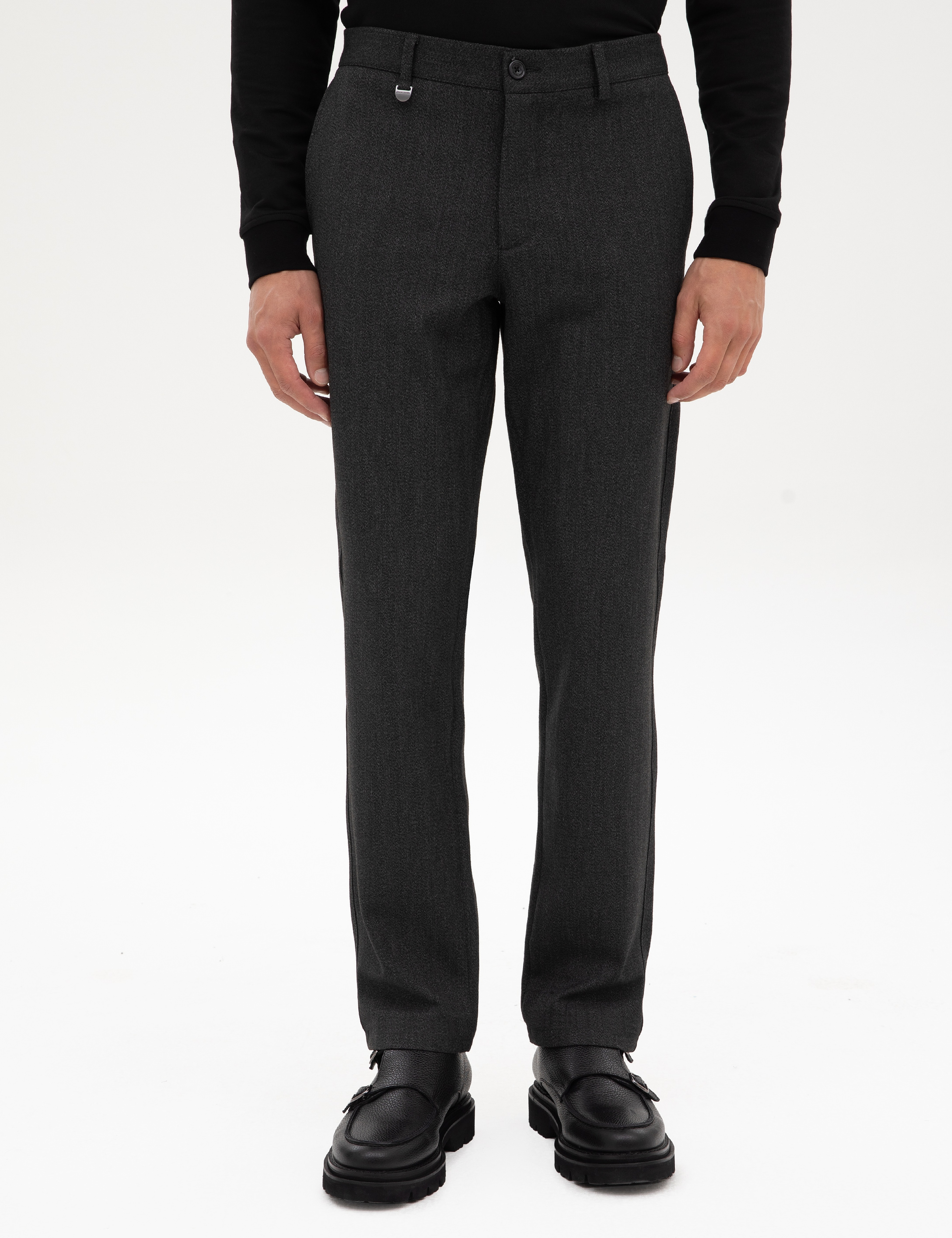 Antrasit Slim Fit Kumaş Pantolon - Image 2