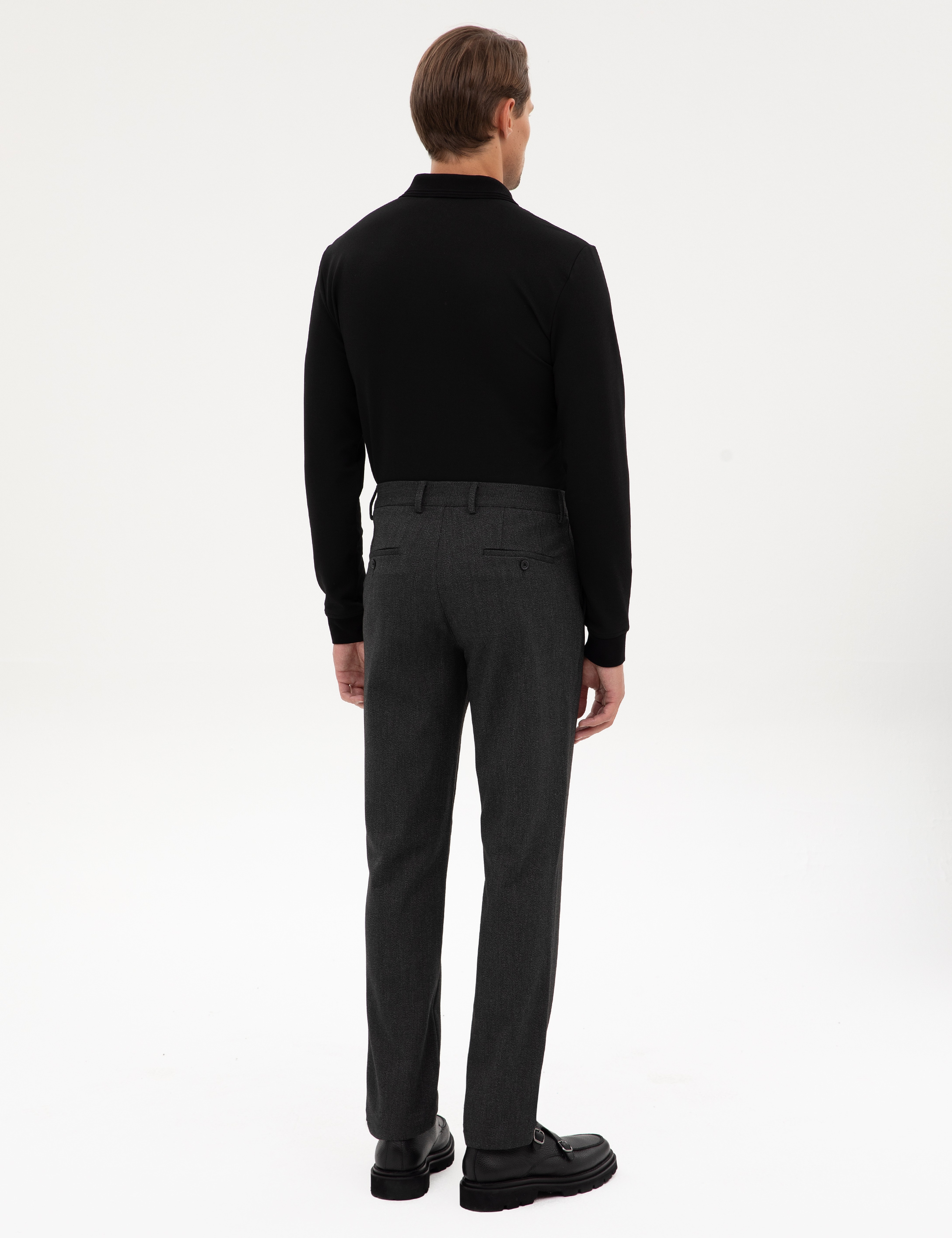 Antrasit Slim Fit Kumaş Pantolon - Image 4