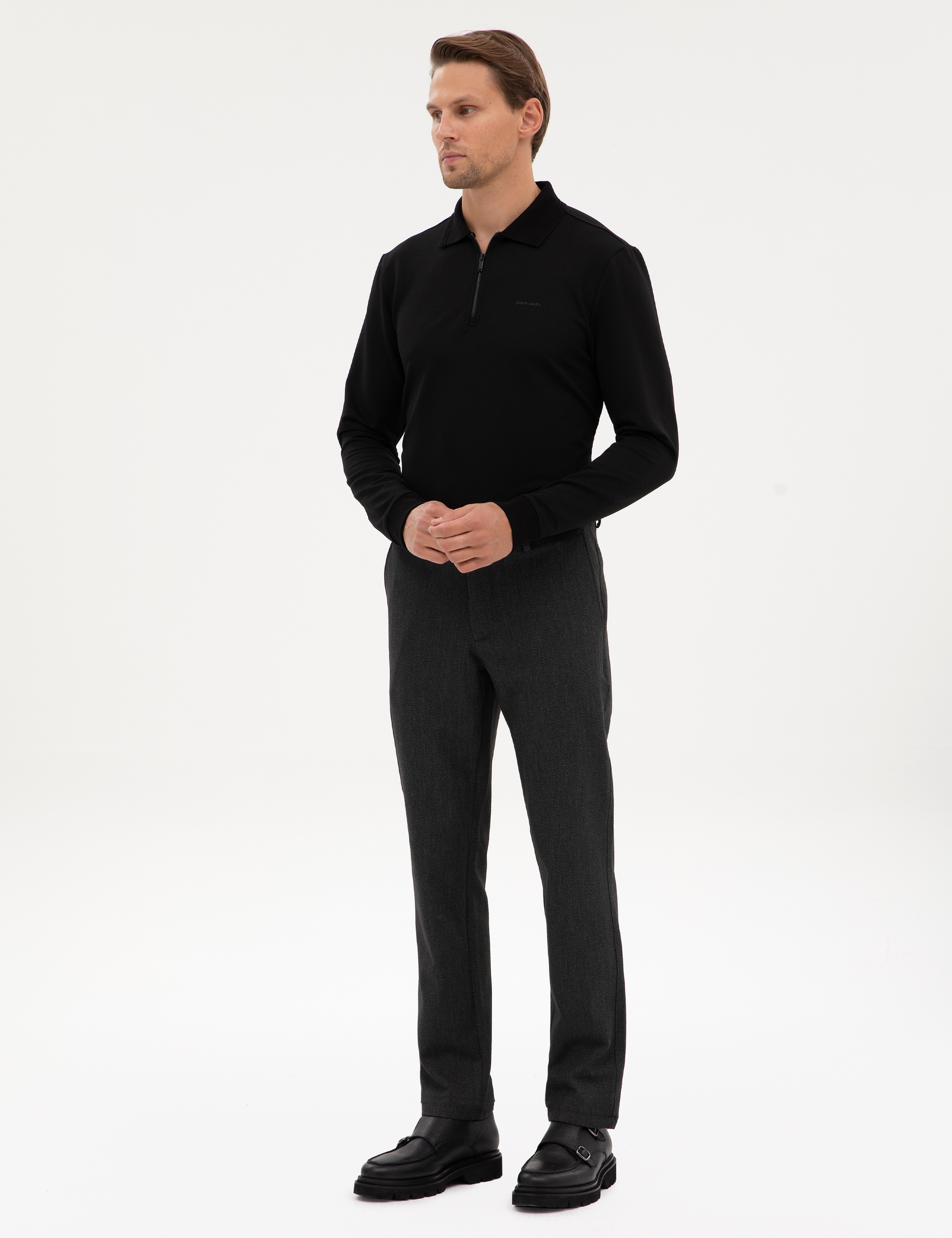 Antrasit Slim Fit Kumaş Pantolon