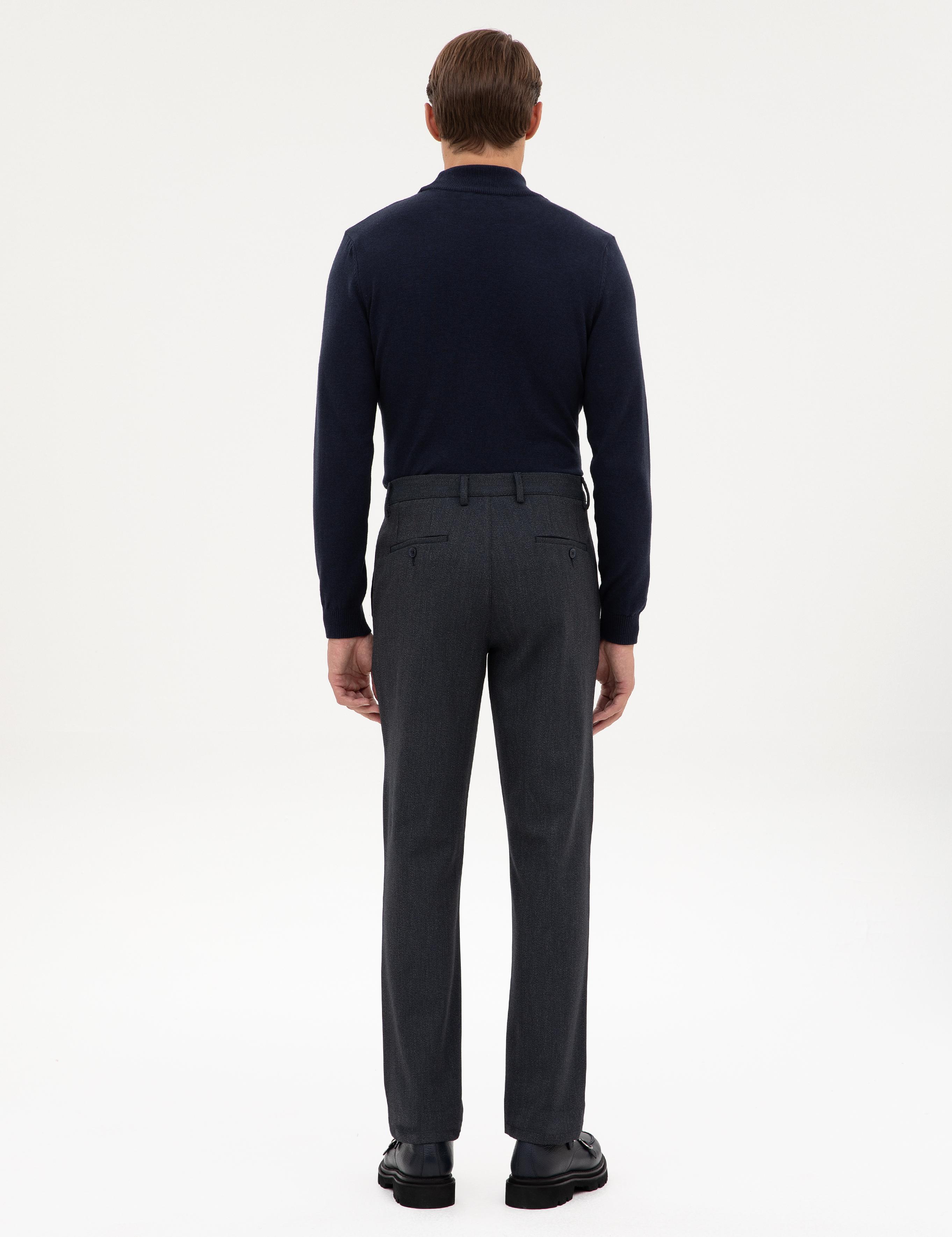 Lacivert Slim Fit Kumaş Pantolon