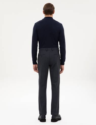 Lacivert Slim Fit Kumaş Pantolon