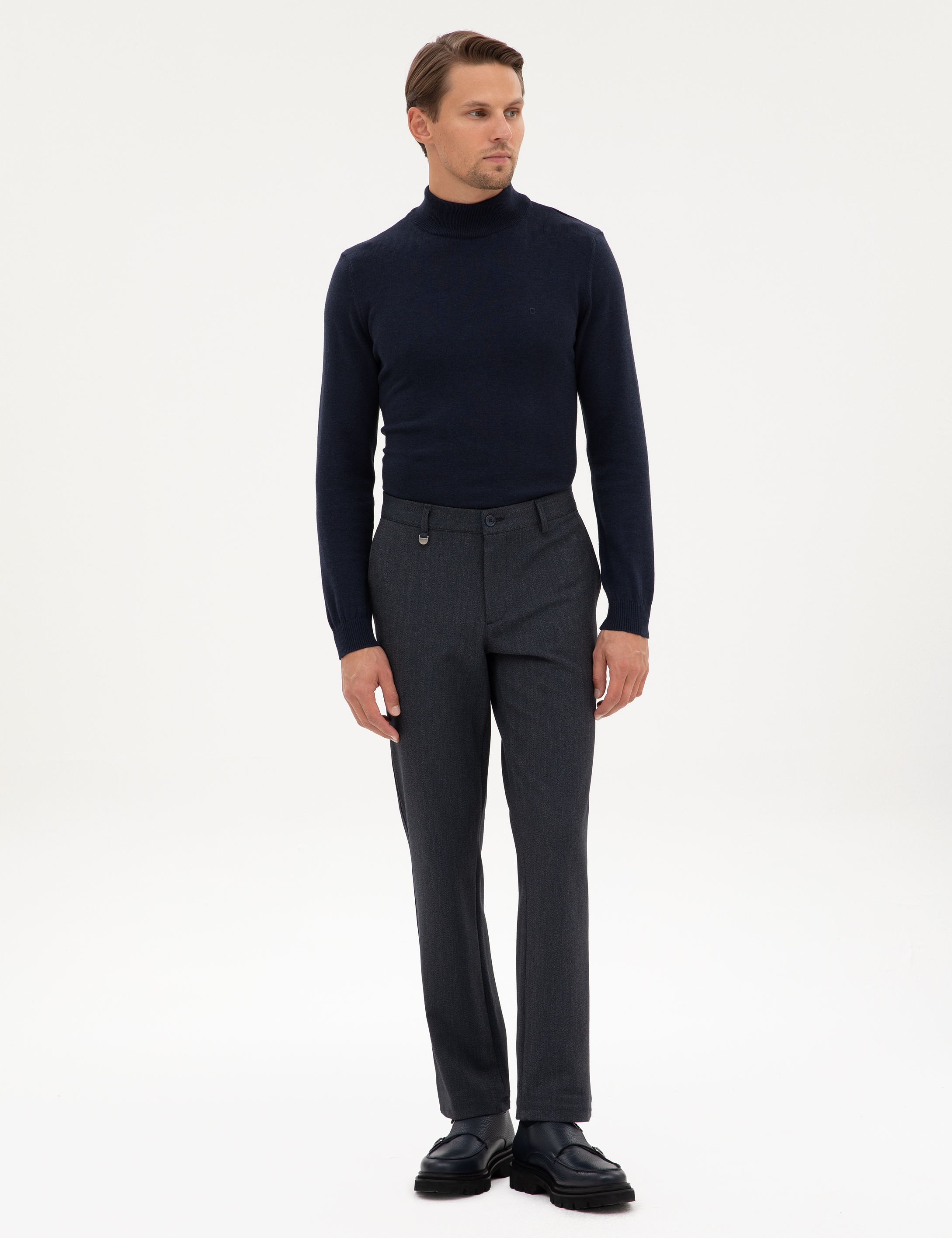 Lacivert Slim Fit Kumaş Pantolon - Image 3