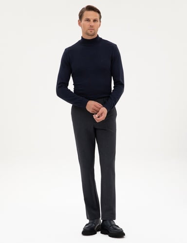 Lacivert Slim Fit Kumaş Pantolon