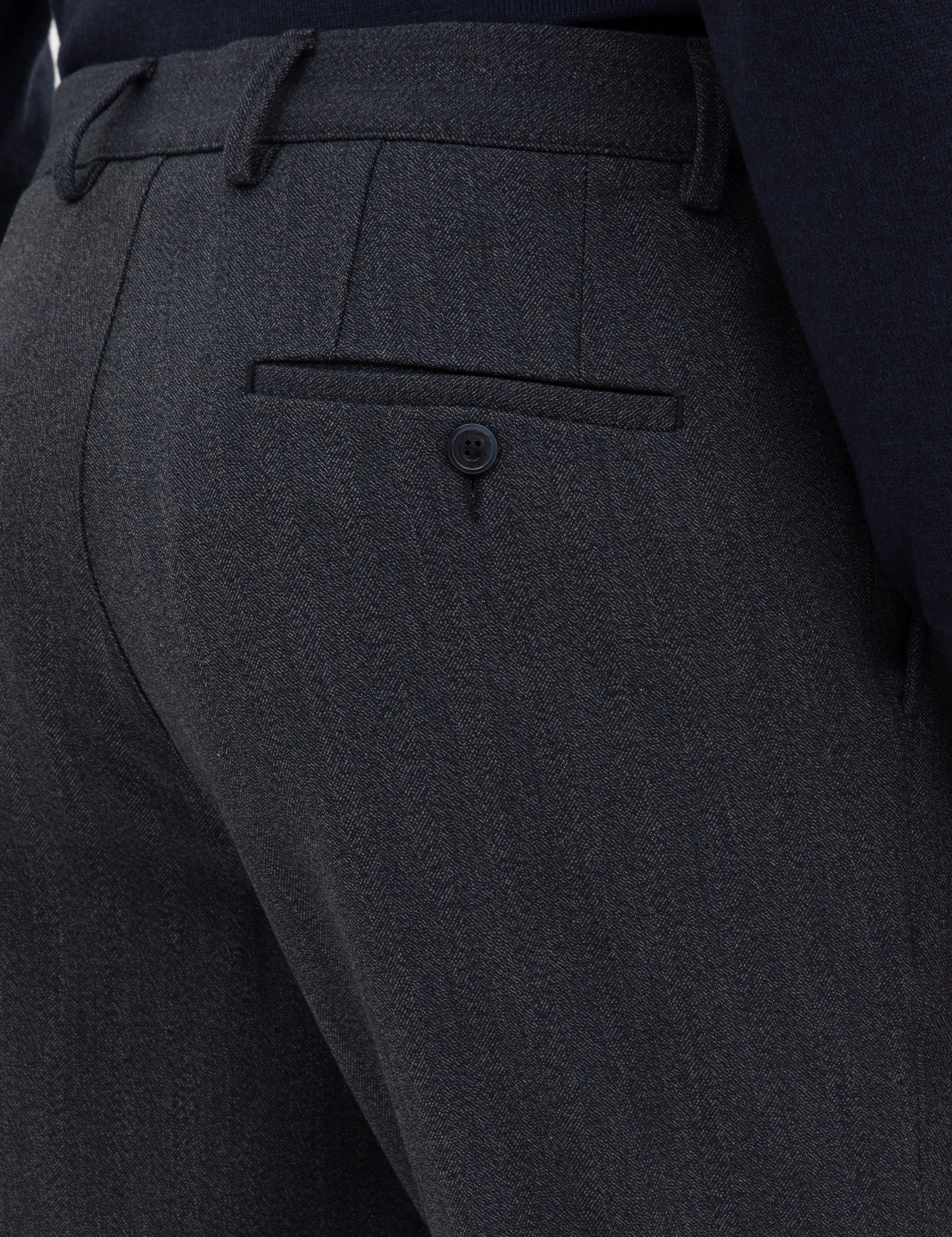 Lacivert Slim Fit Kumaş Pantolon - Image 6