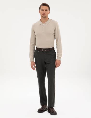 Haki Slim Fit Kumaş Pantolon