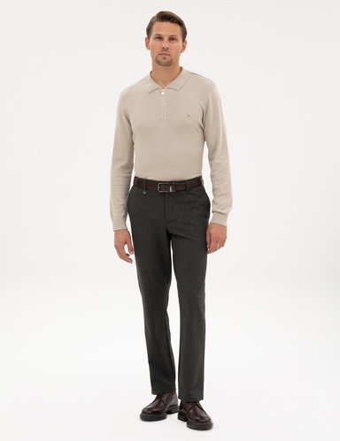 Haki Slim Fit Kumaş Pantolon