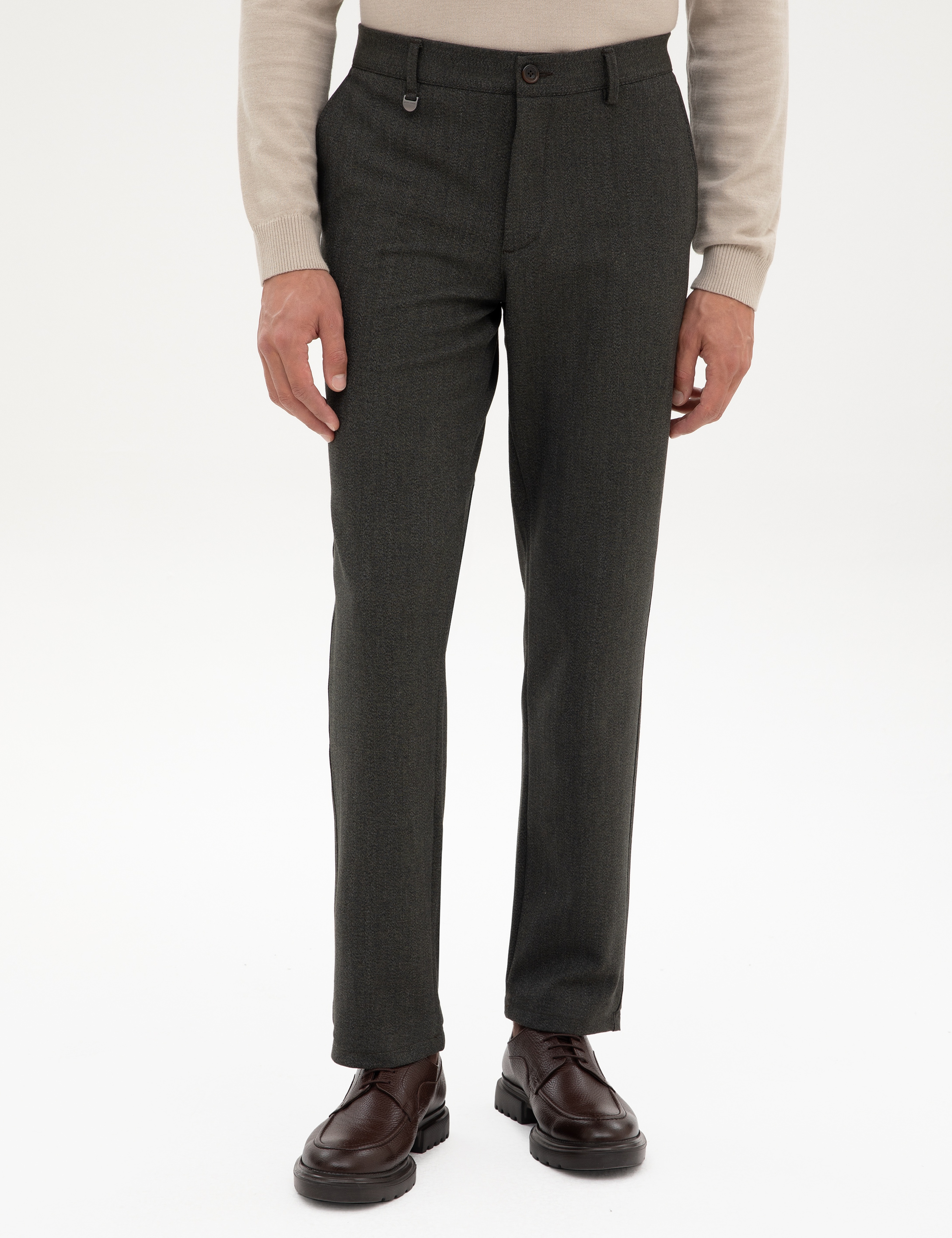 Haki Slim Fit Kumaş Pantolon - Image 2